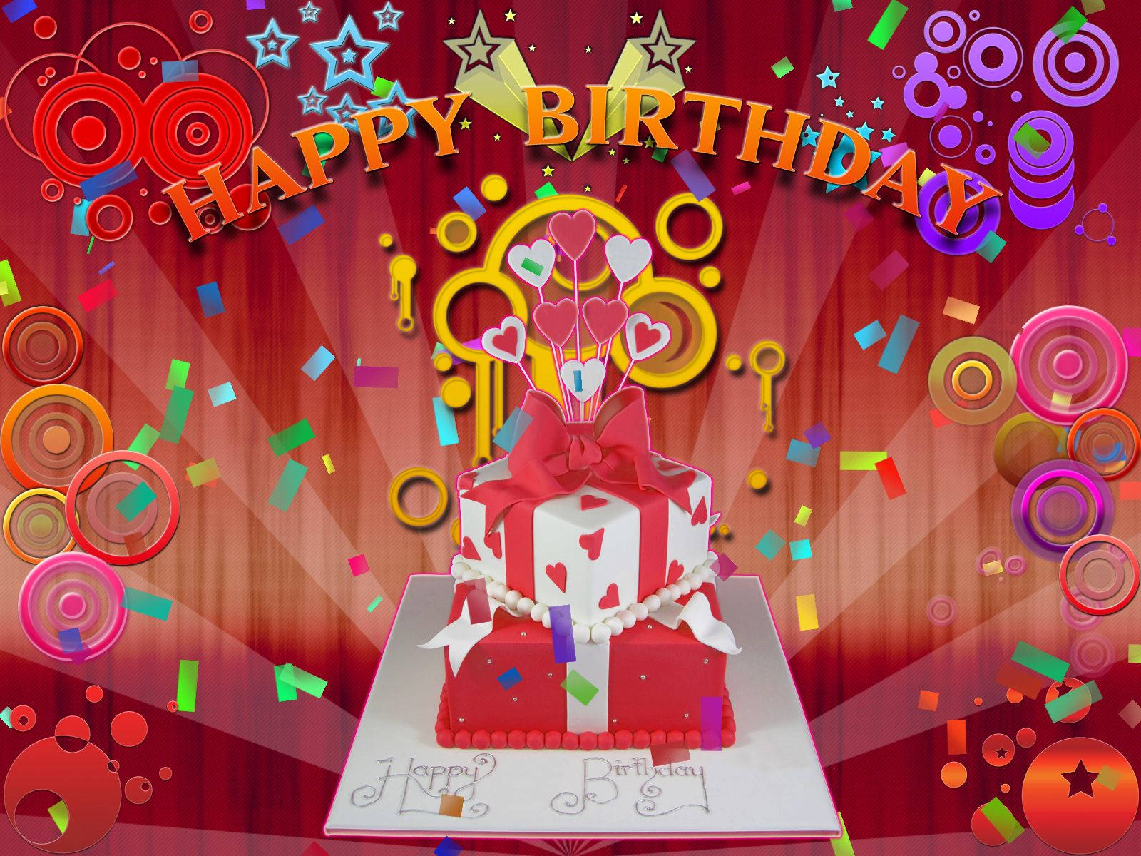 Happy Birthday Digital Art Background