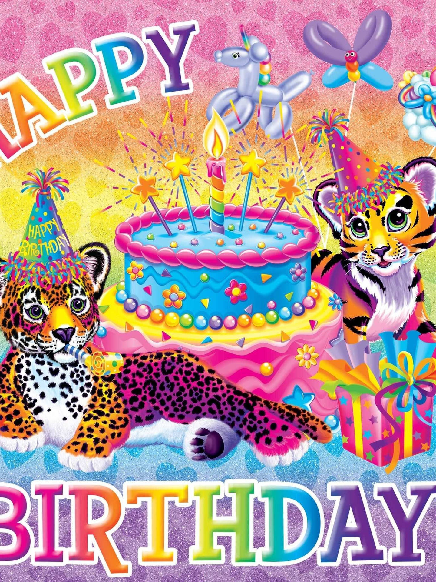 Happy Birthday Lisa Frank Background