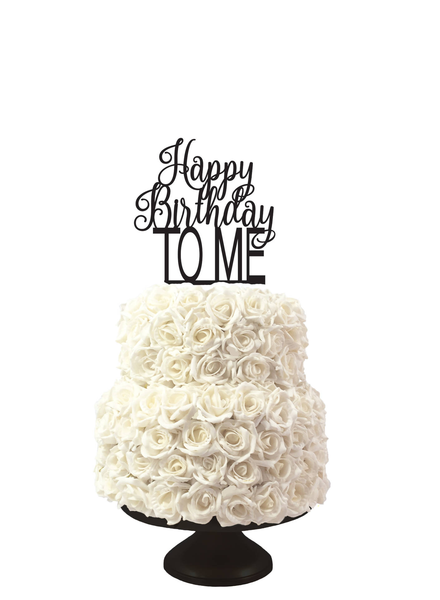 Happy Birthday To Me Rose Cake Background