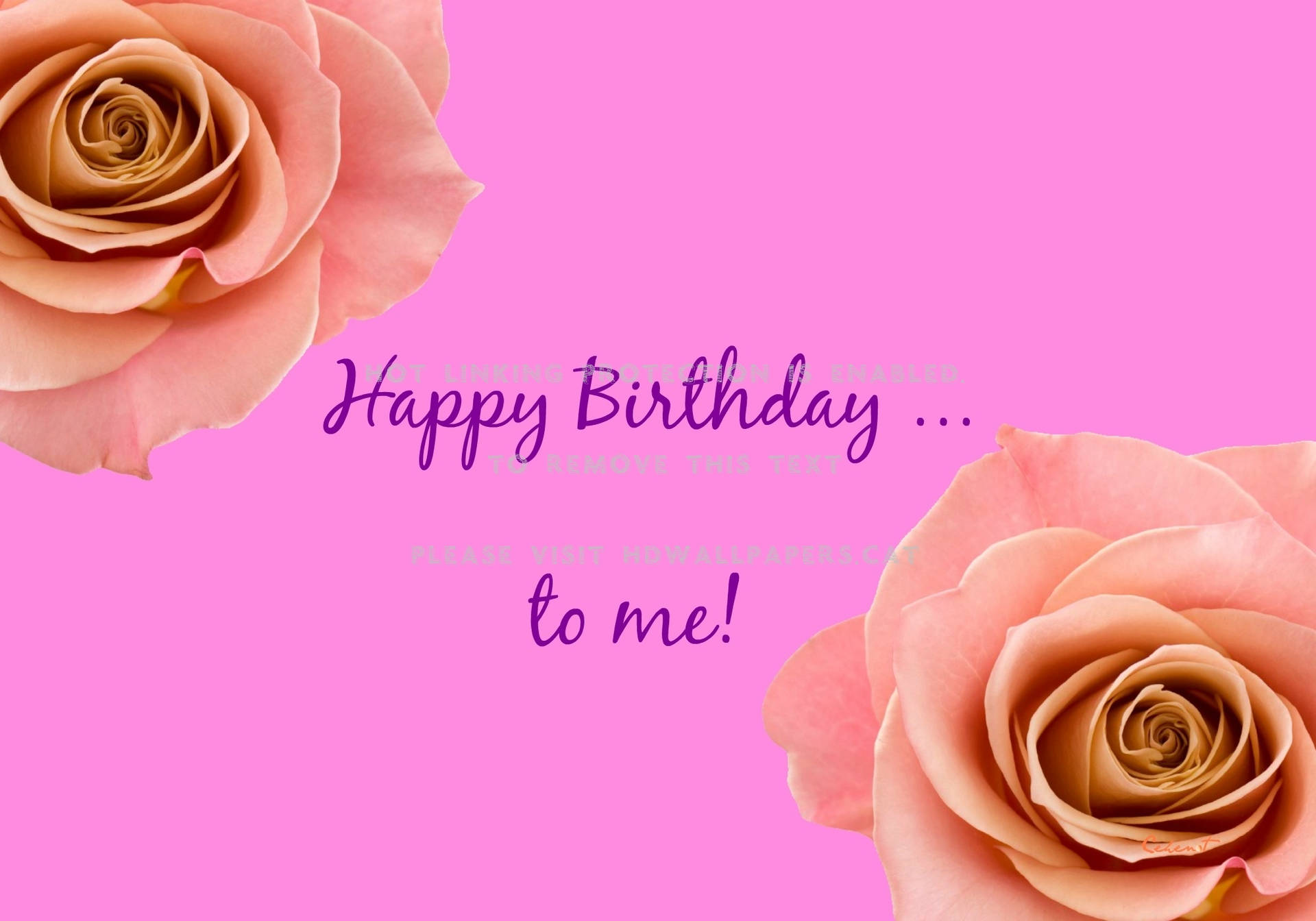 Happy Birthday To Me With Roses Background