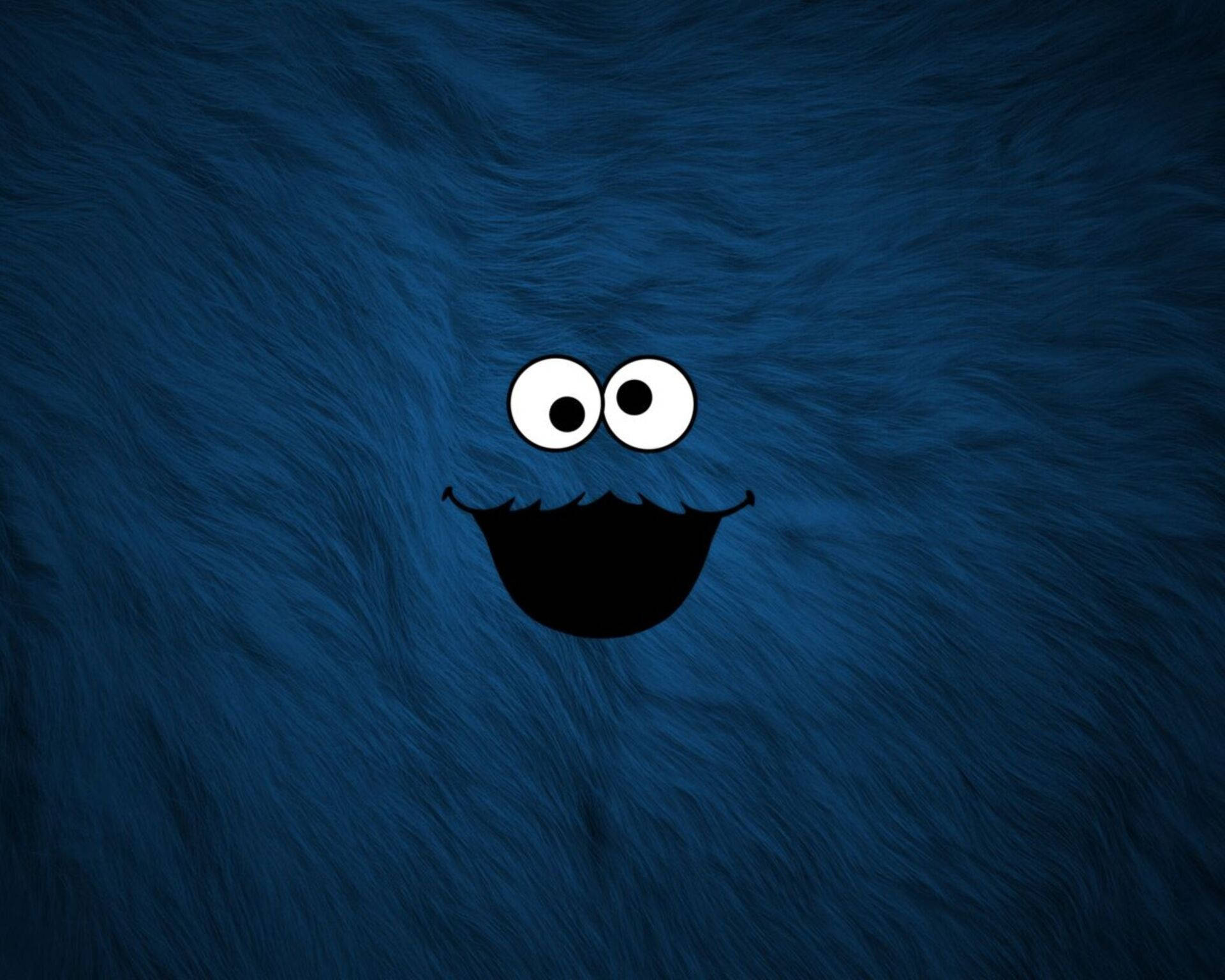Happy Blue Cookie Monster Background