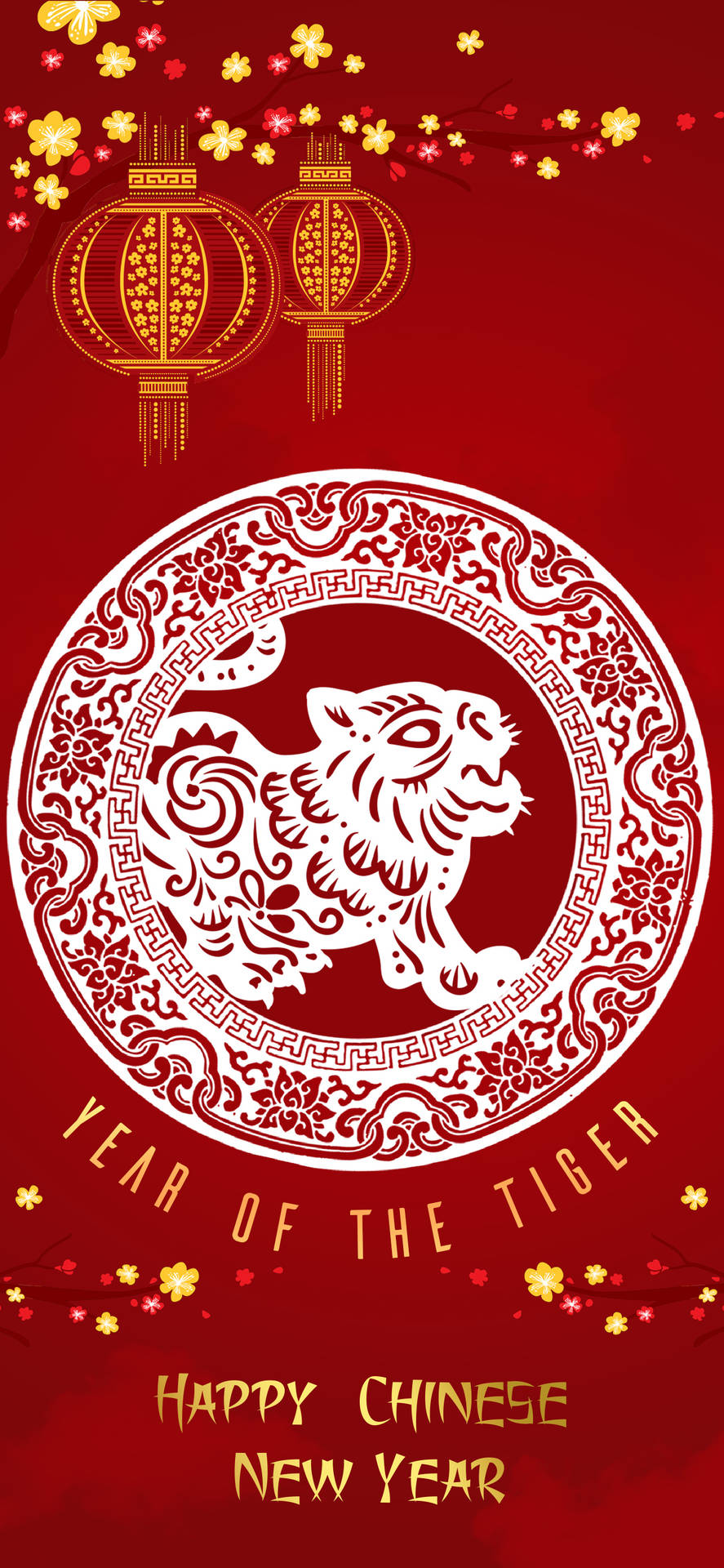 Happy Chinese New Year Tiger Art