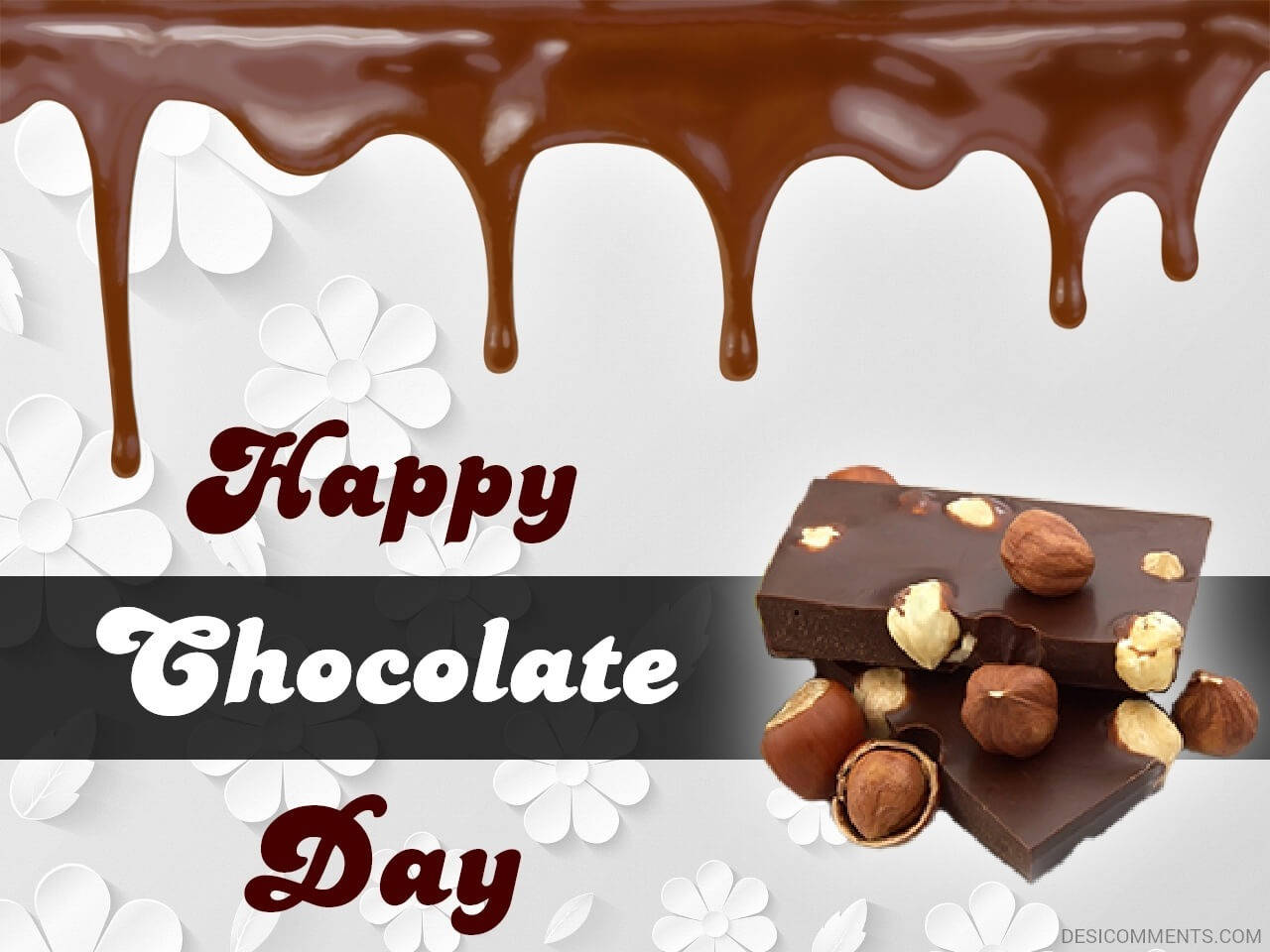 Happy Chocolate Day Nuts Background