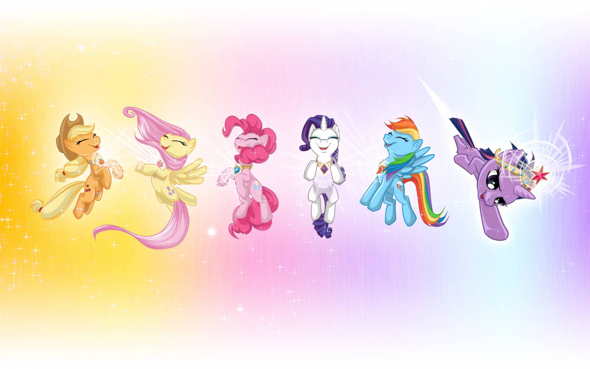 Happy Colorful My Little Pony Desktop Background