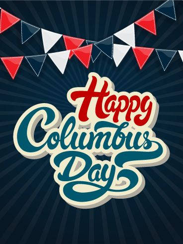 Happy Columbus Day Banner Background