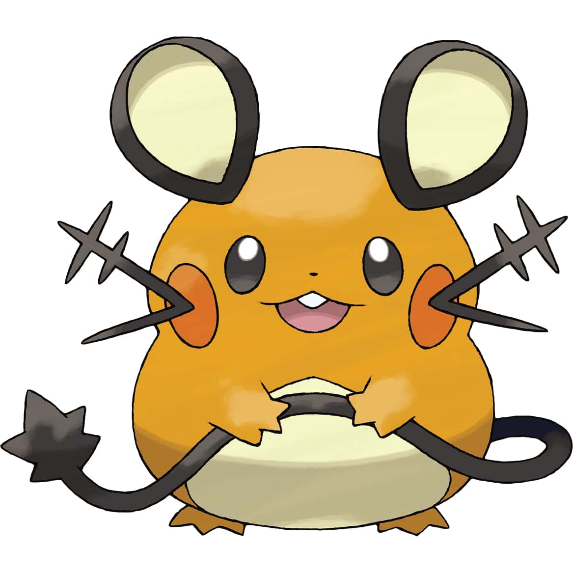 Happy Dedenne On White Backdrop Background