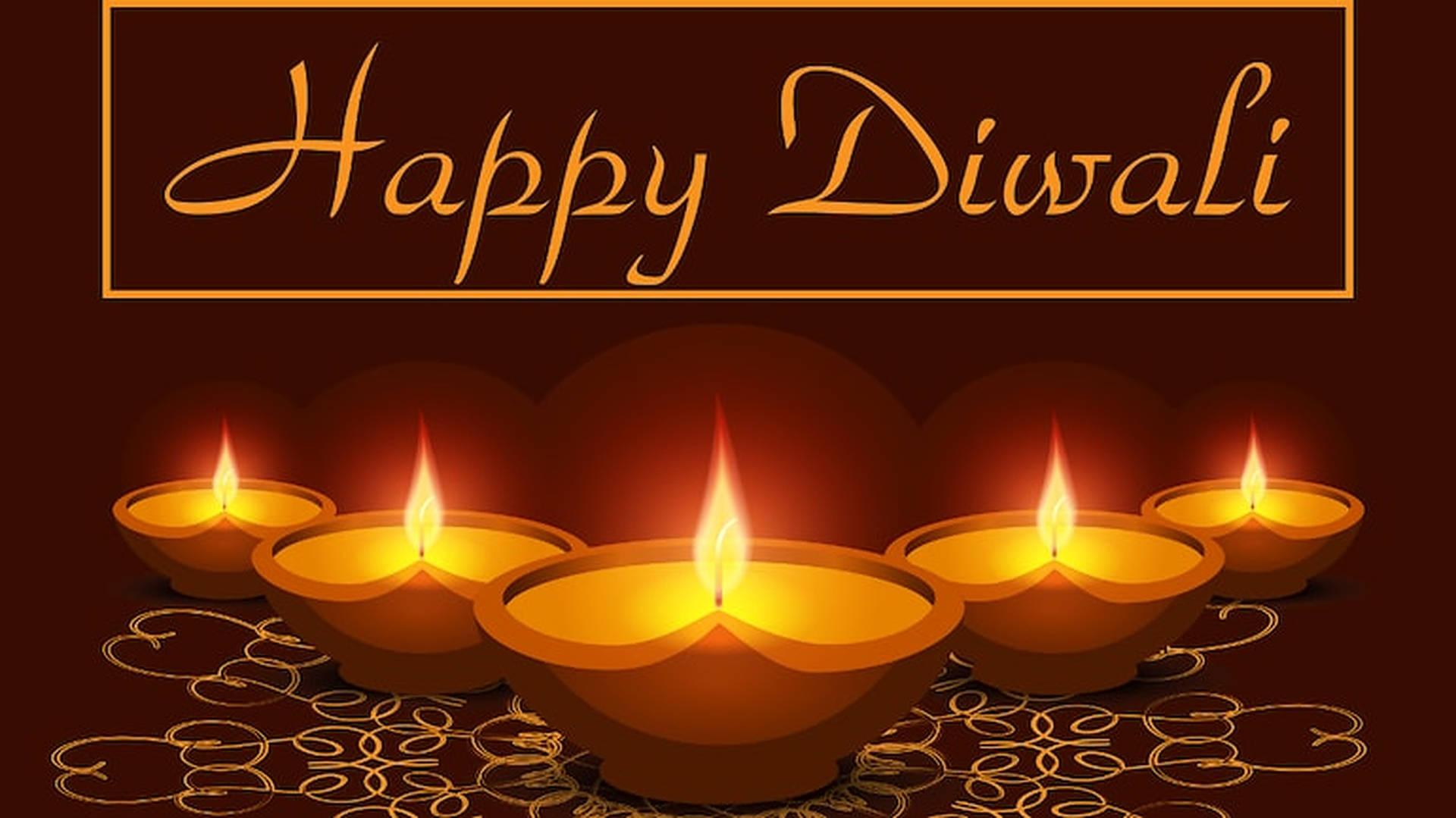 Happy Diwali Brown Art Background