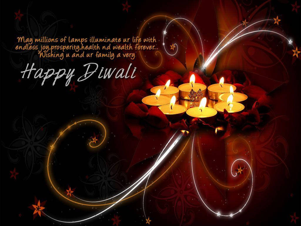 Happy Diwali Candle Lights Background