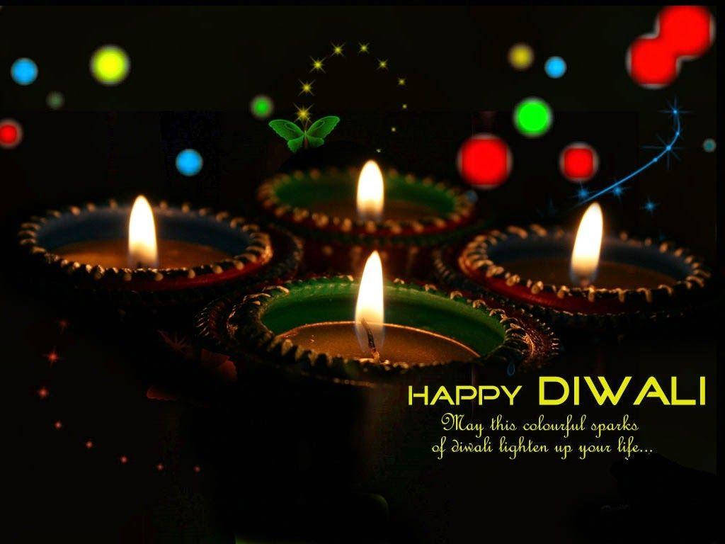 Happy Diwali Colourful Orb Lights Background