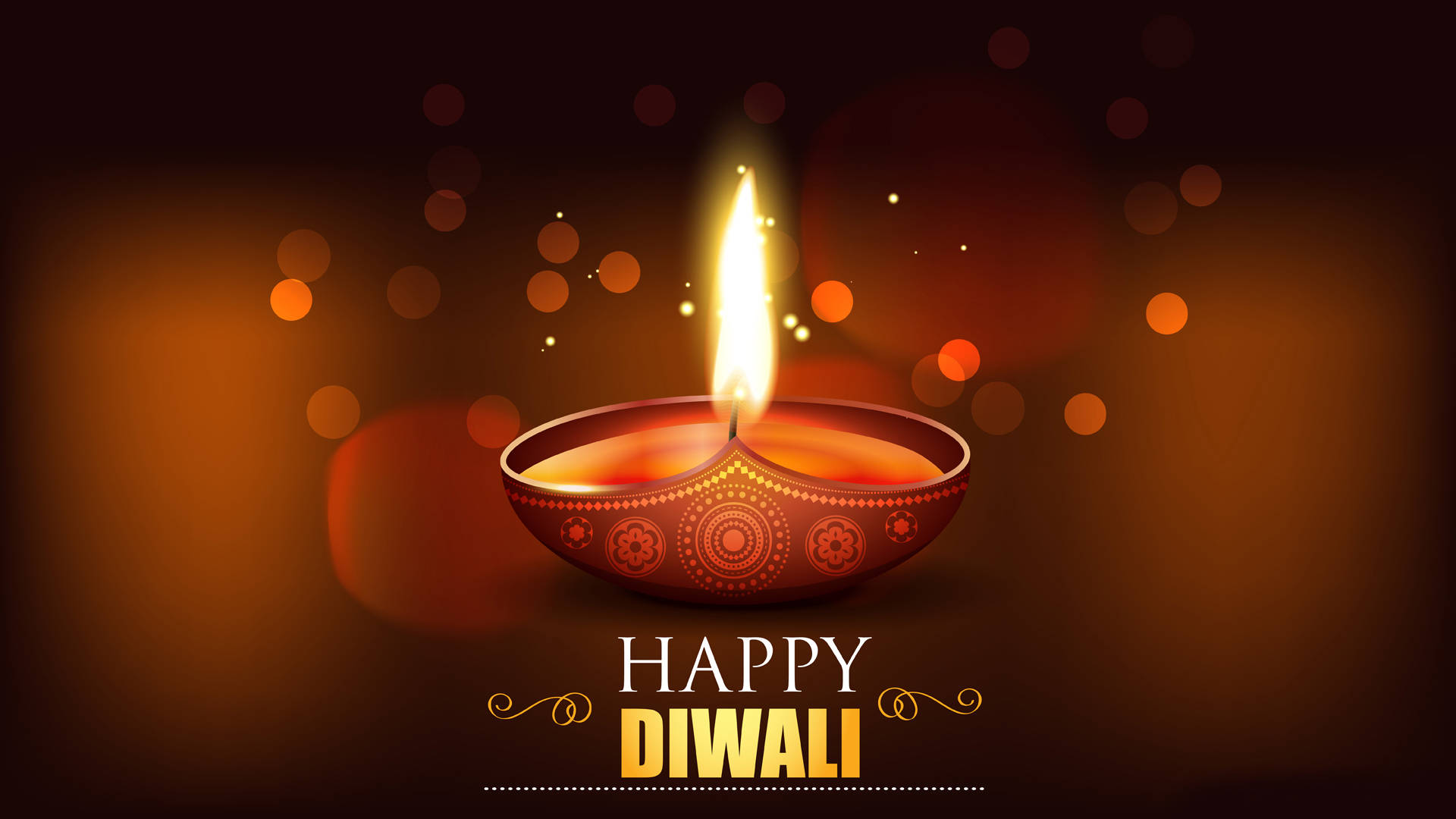Happy Diwali Diyas Lamp Background