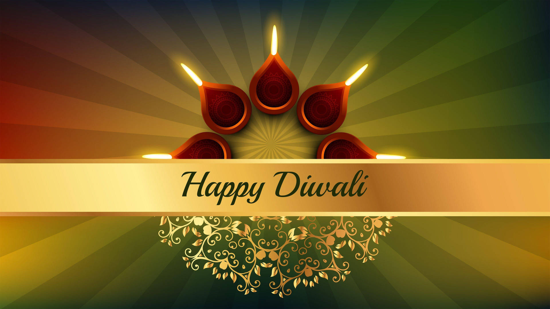 Happy Diwali Festive Lantern Background