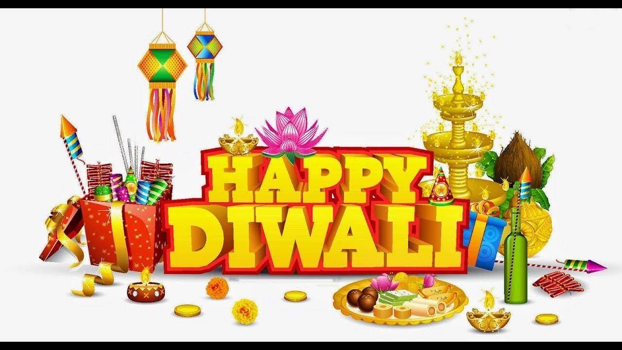 Happy Diwali Fire Crackers And Gifts Background