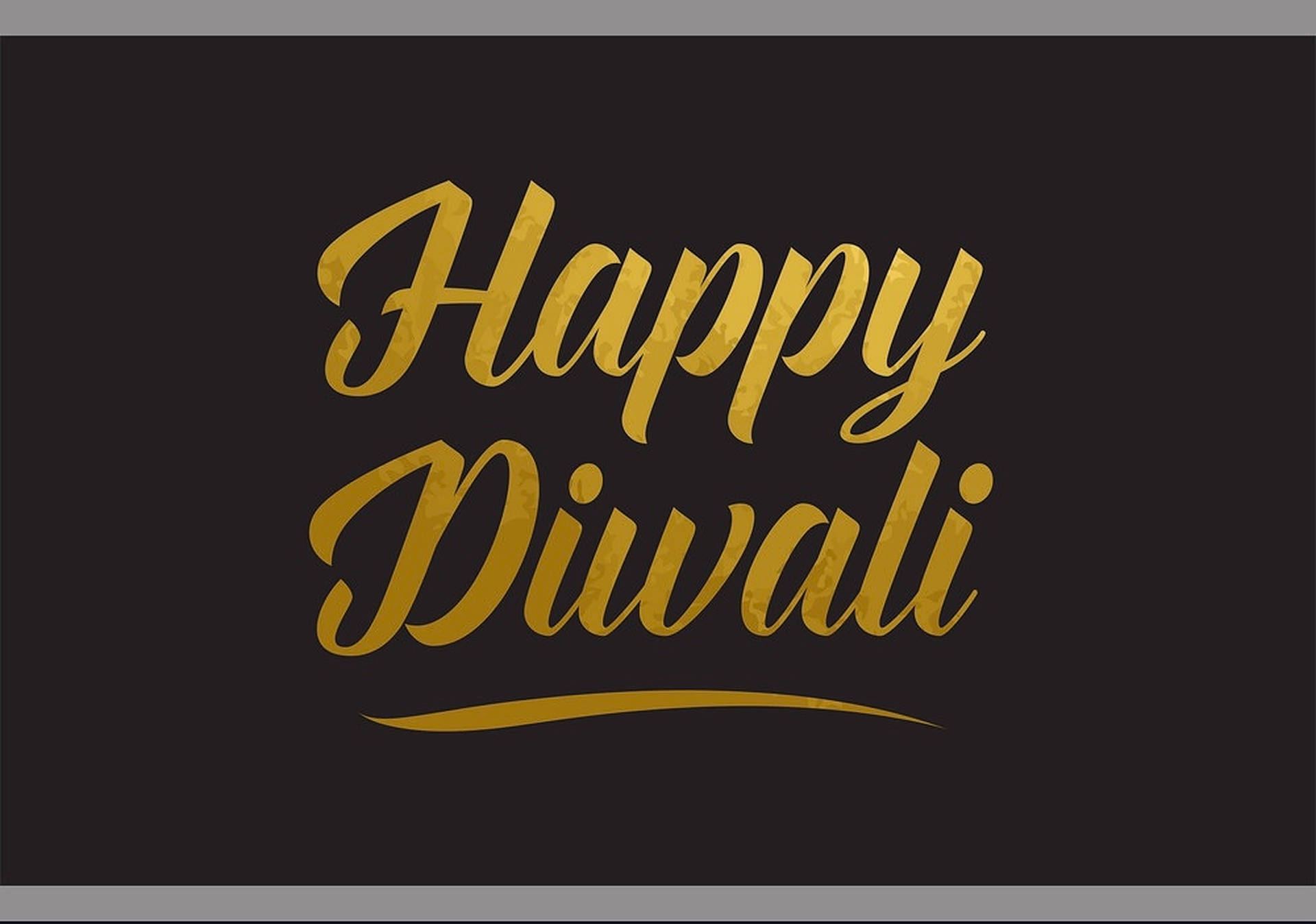 Happy Diwali In Yellow