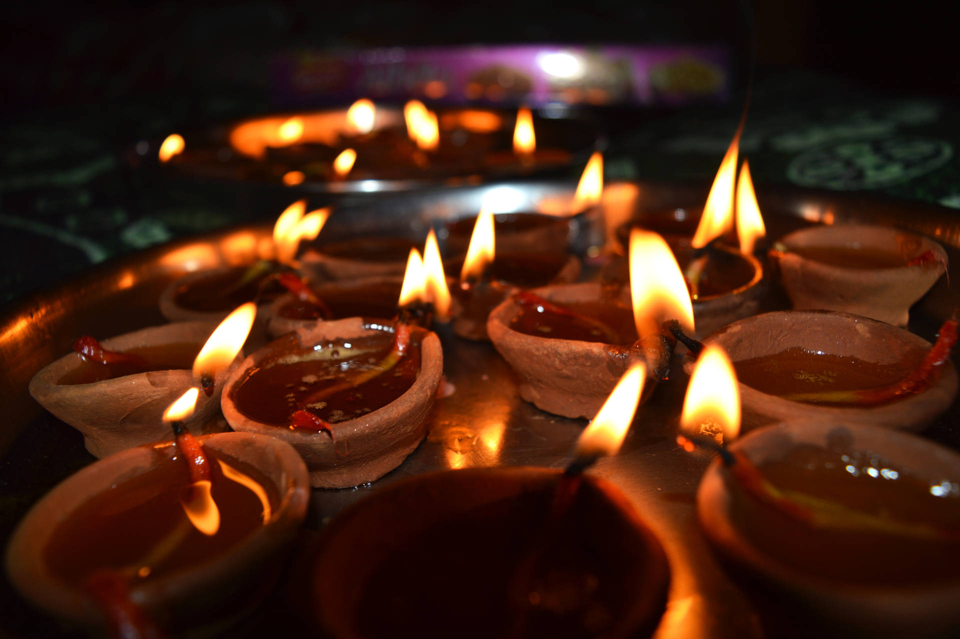 Happy Diwali Oil Lamps