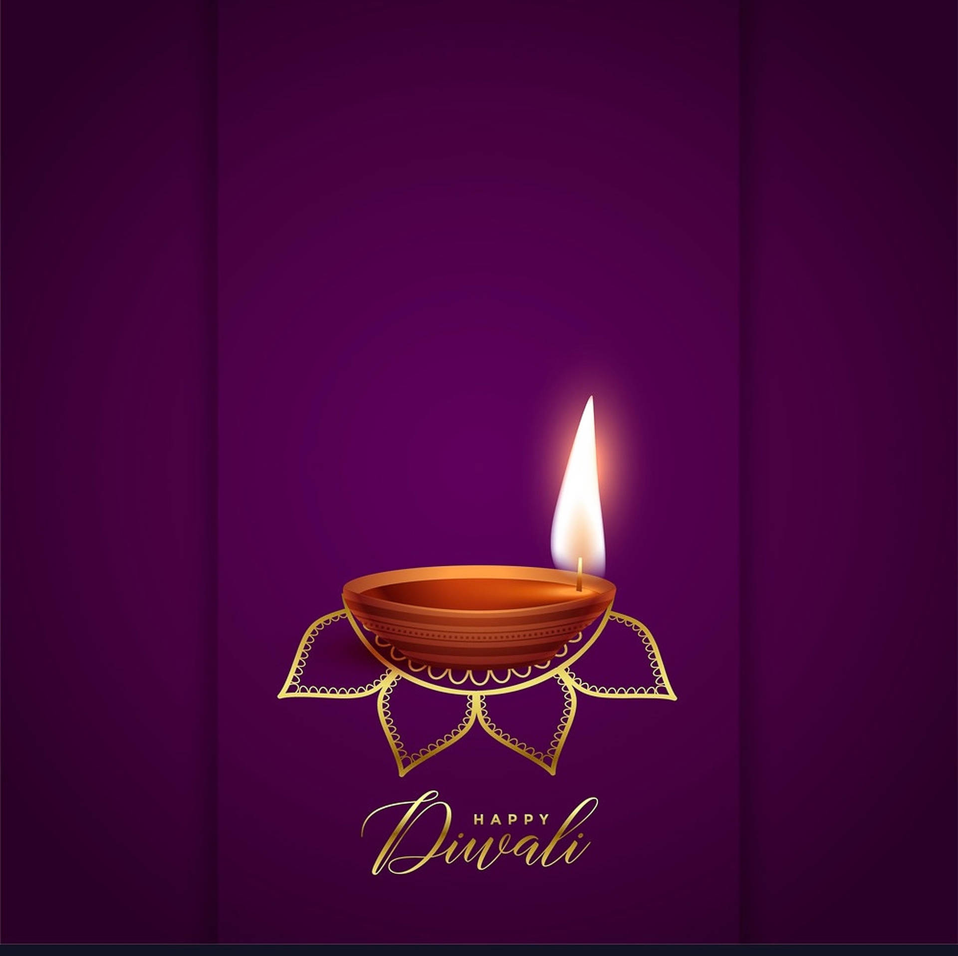 Happy Diwali Purple Art