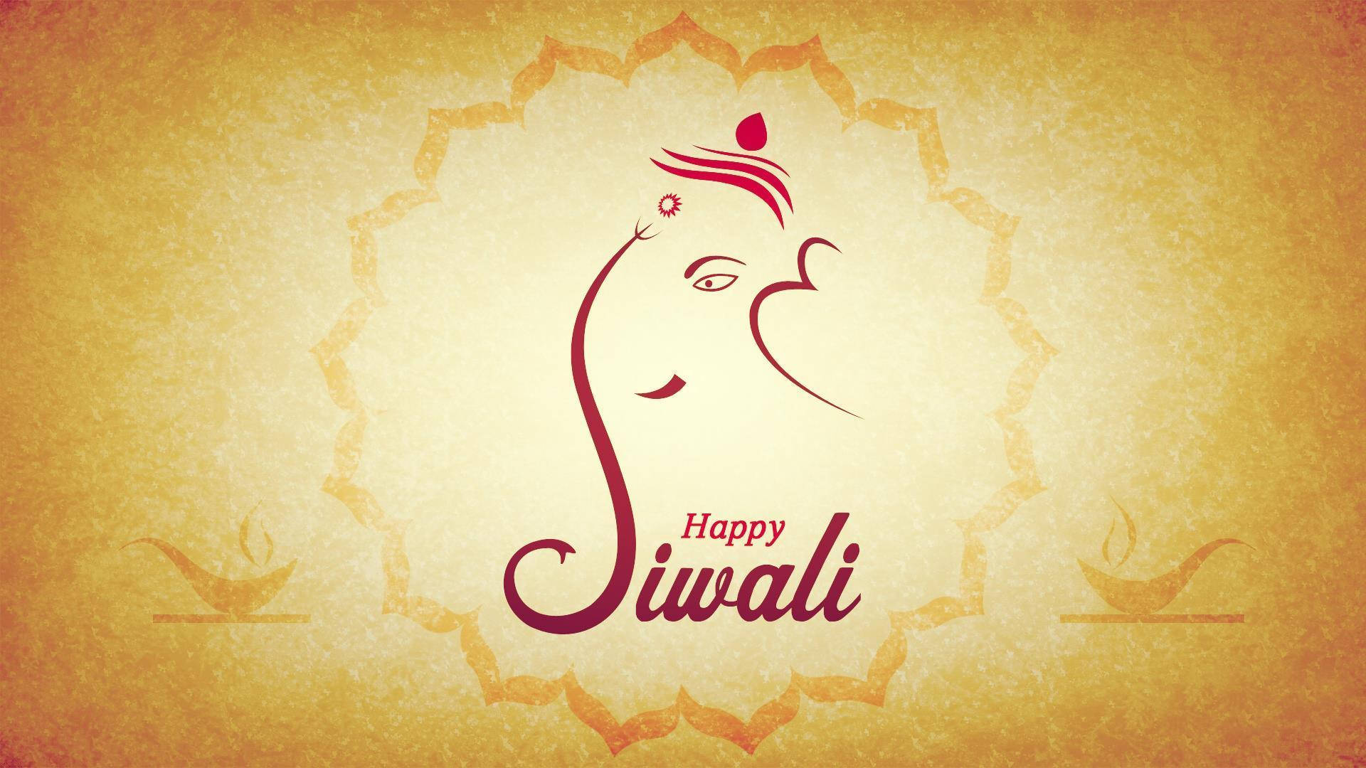 Happy Diwali With Ganesha Background