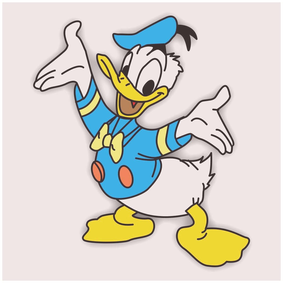 Happy Donald Duck Welcome Pose Background