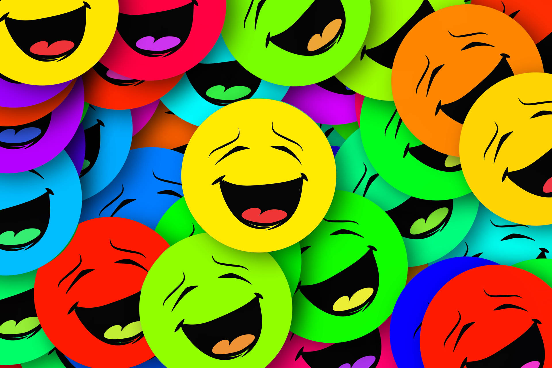 Happy Emoji Colorful Background