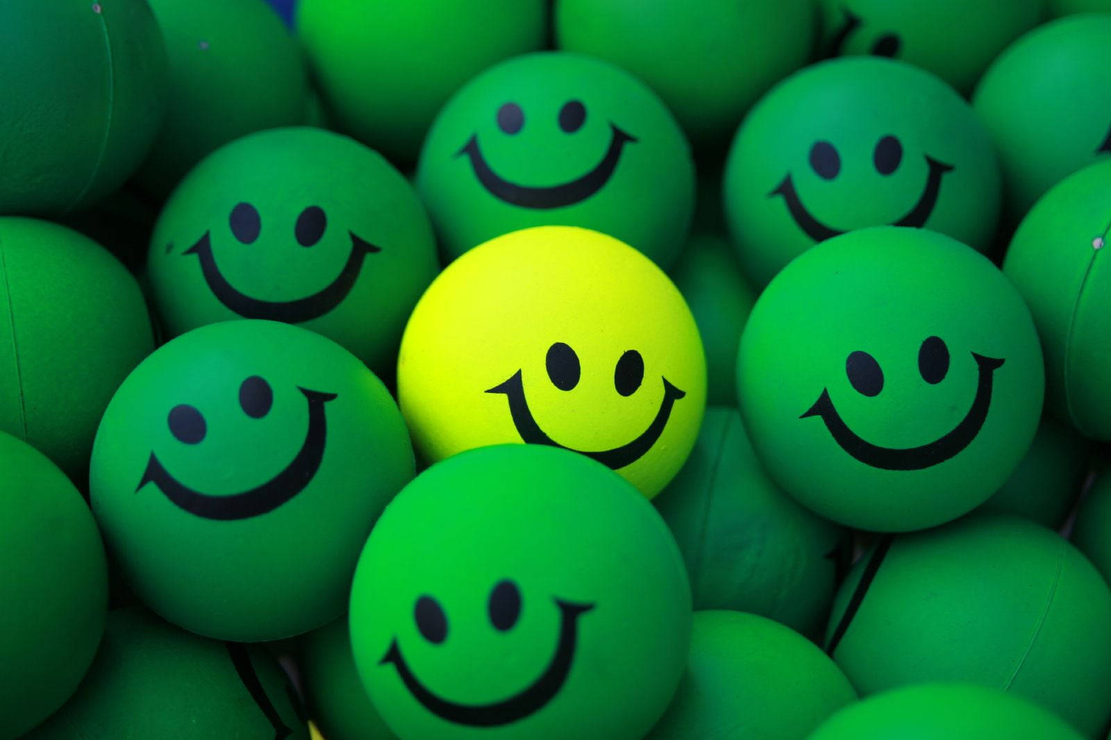 Happy Emoji Green Background