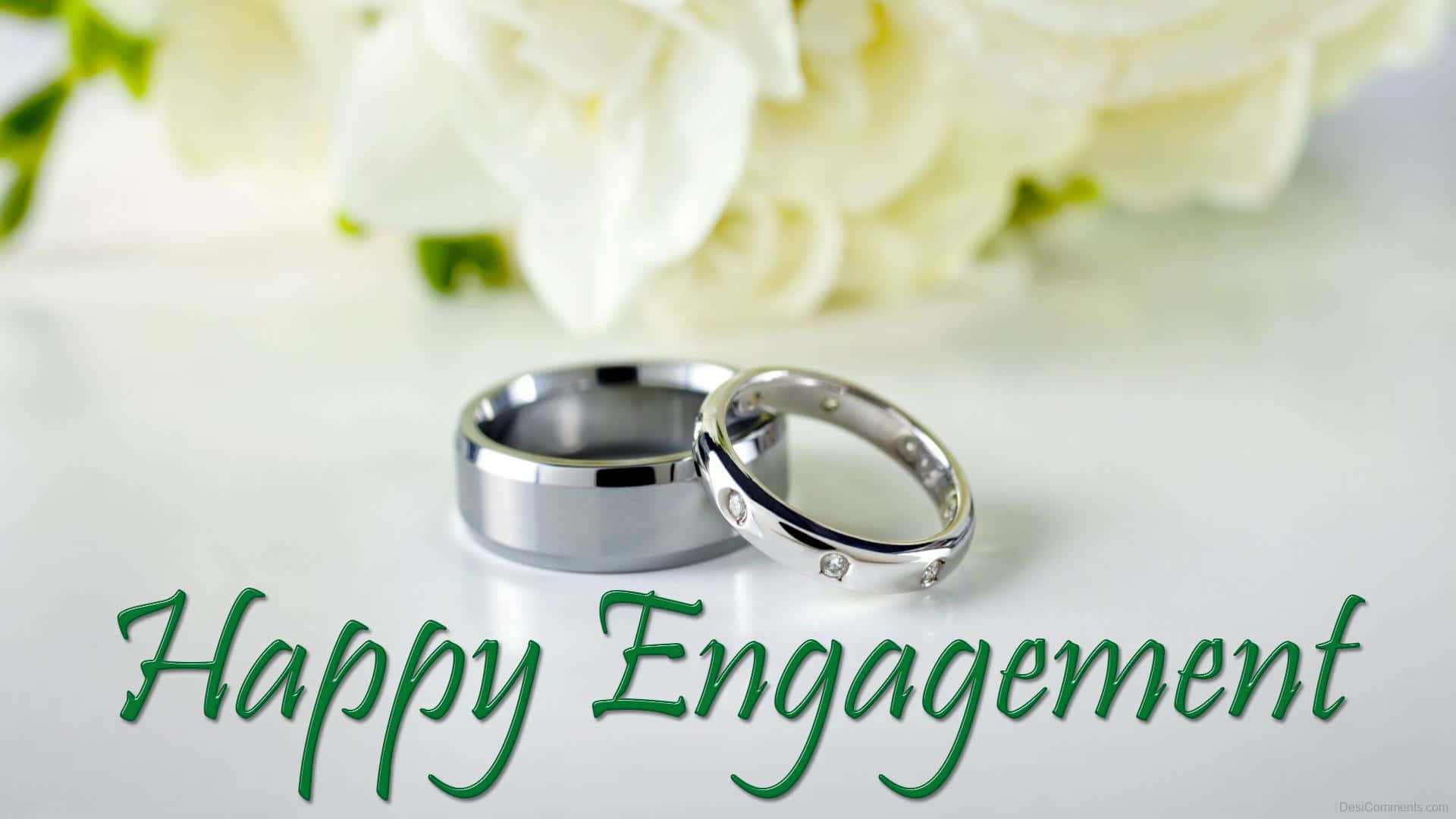 Happy Engagement Greeting Card Couple Background