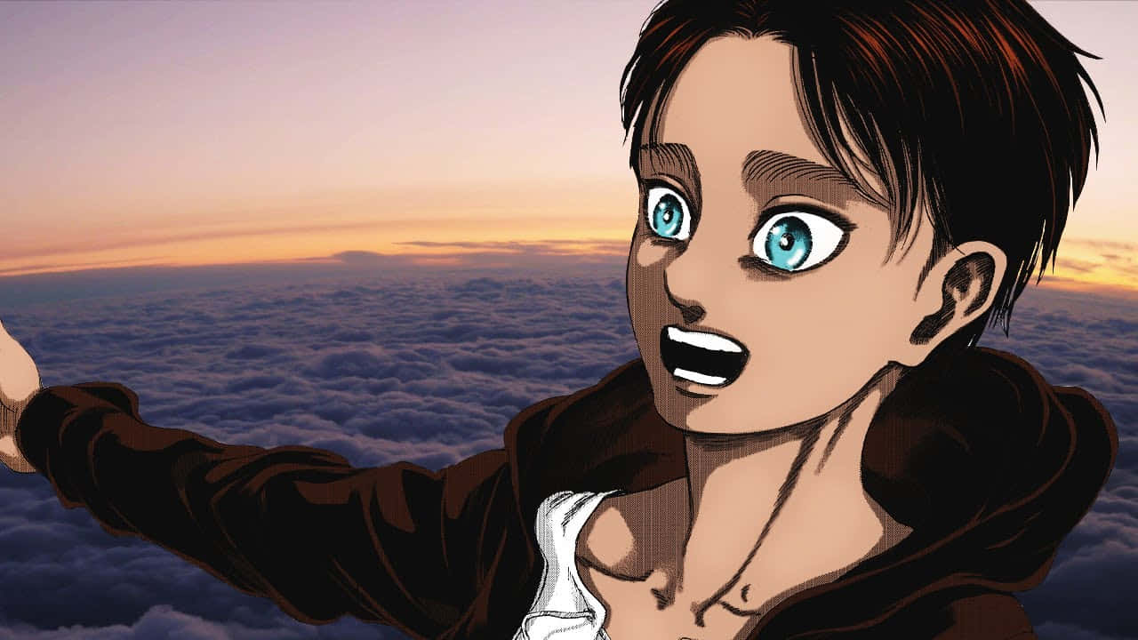 Happy Eren Yeager Pfp With Clouds