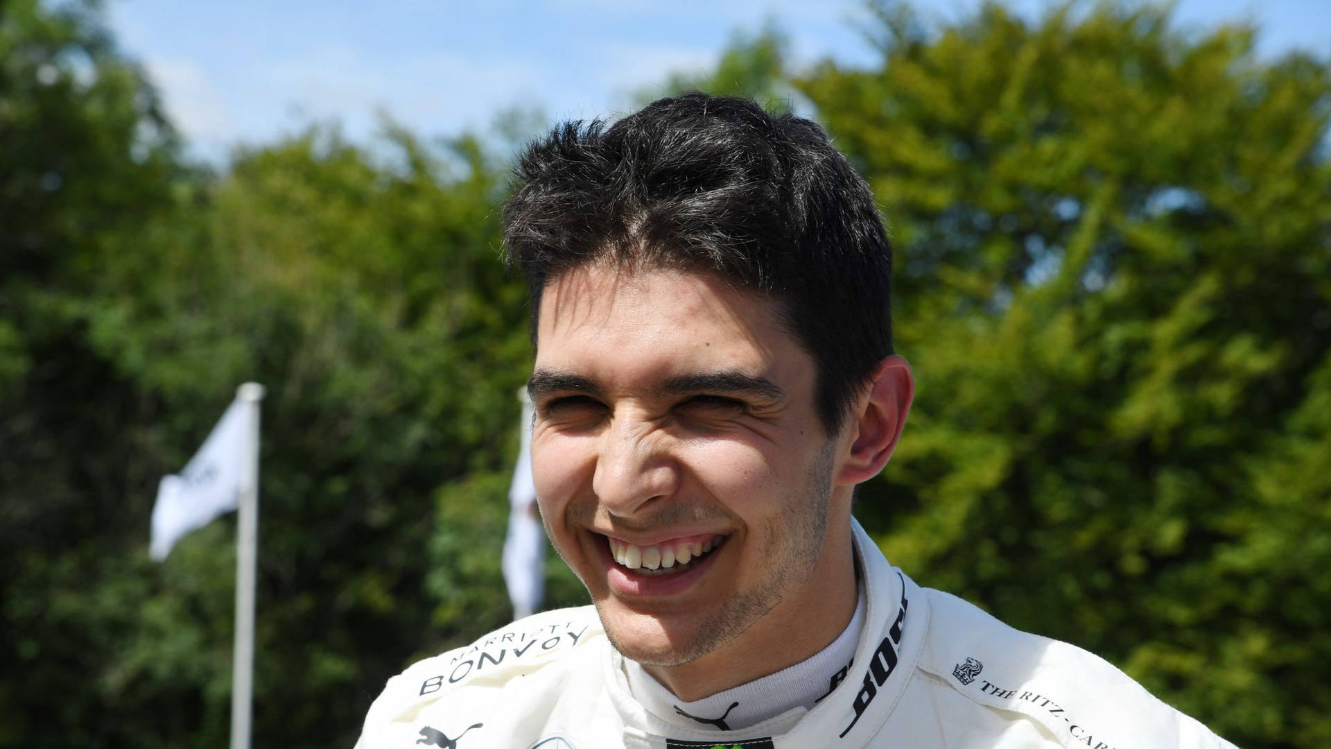 Happy Esteban Ocon Background