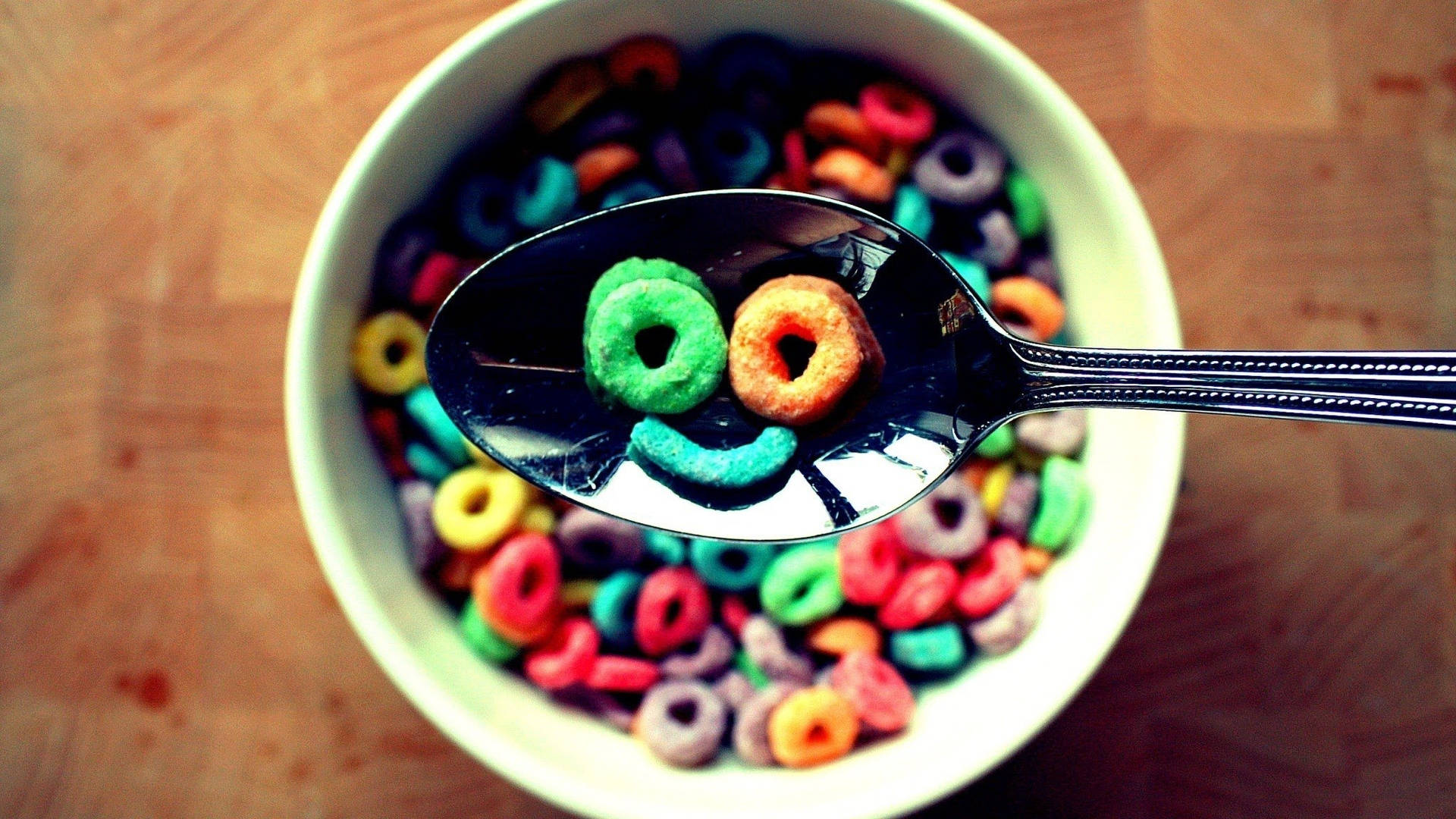 Happy Face Cereal Background