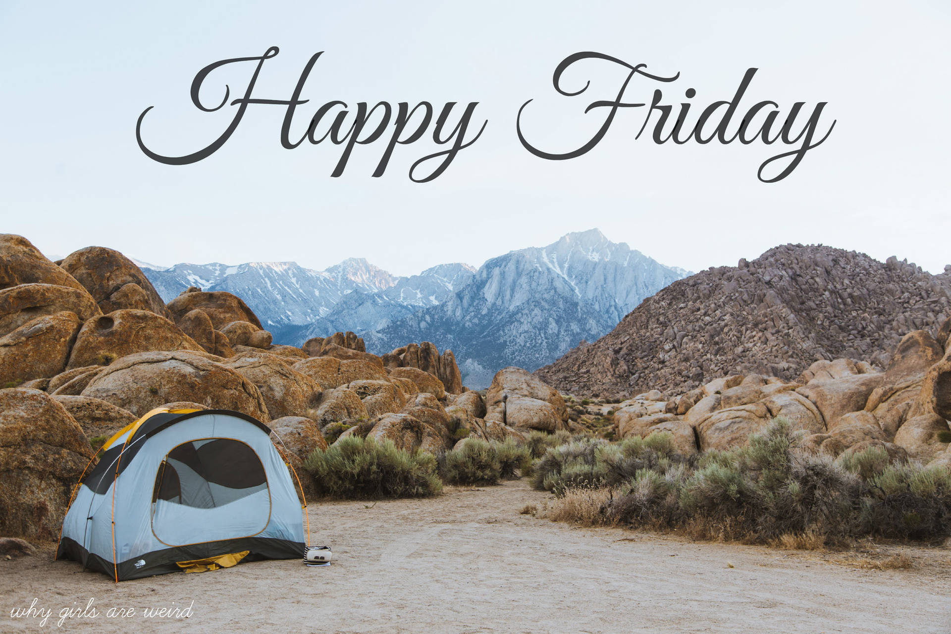 Happy Friday Camping Day Background
