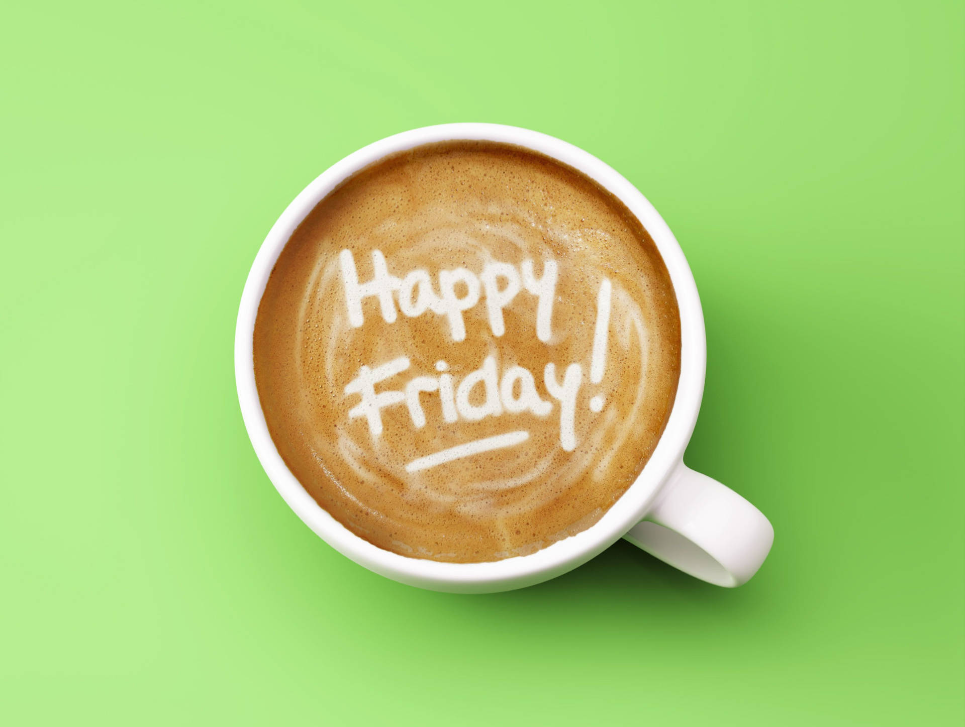 Happy Friday Cappuccino Background