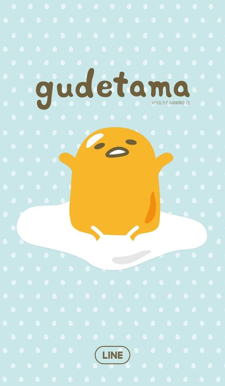 Happy Gudetama Aesthetic Background