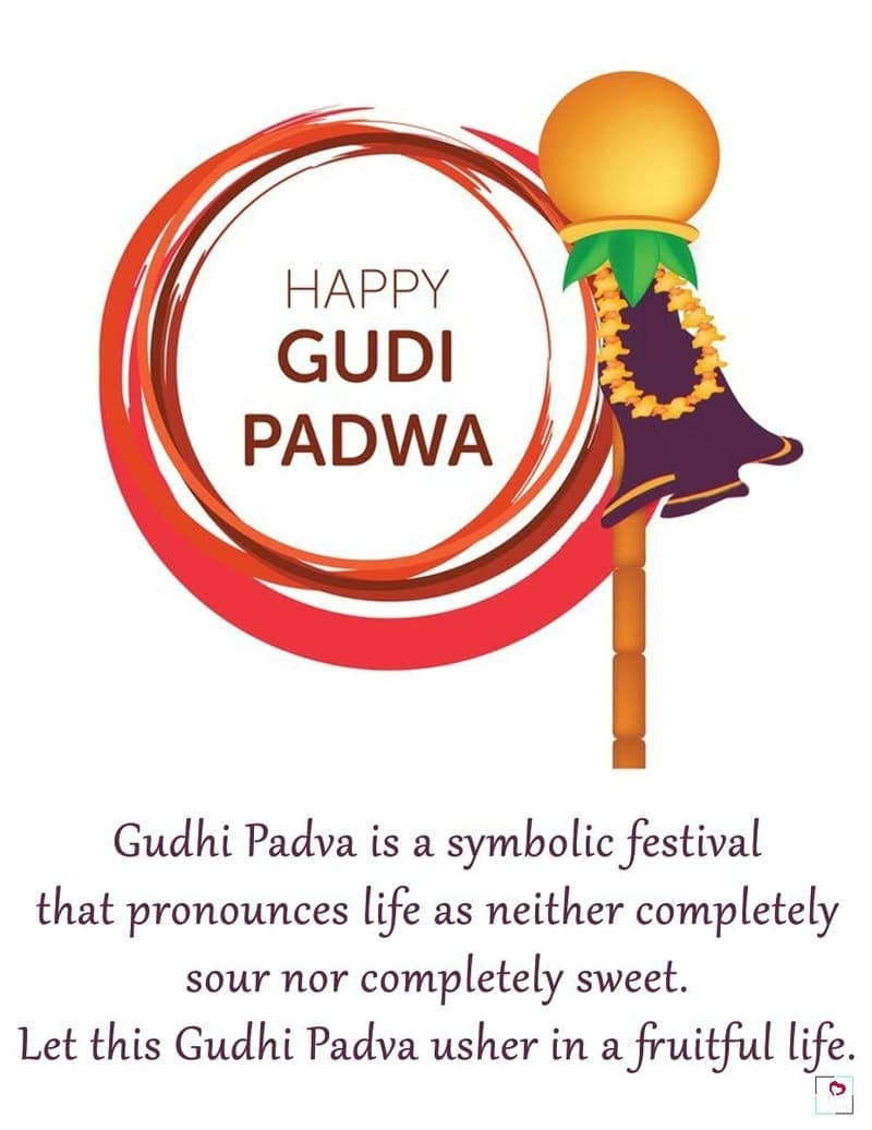 Happy Gudi Padwa White Background