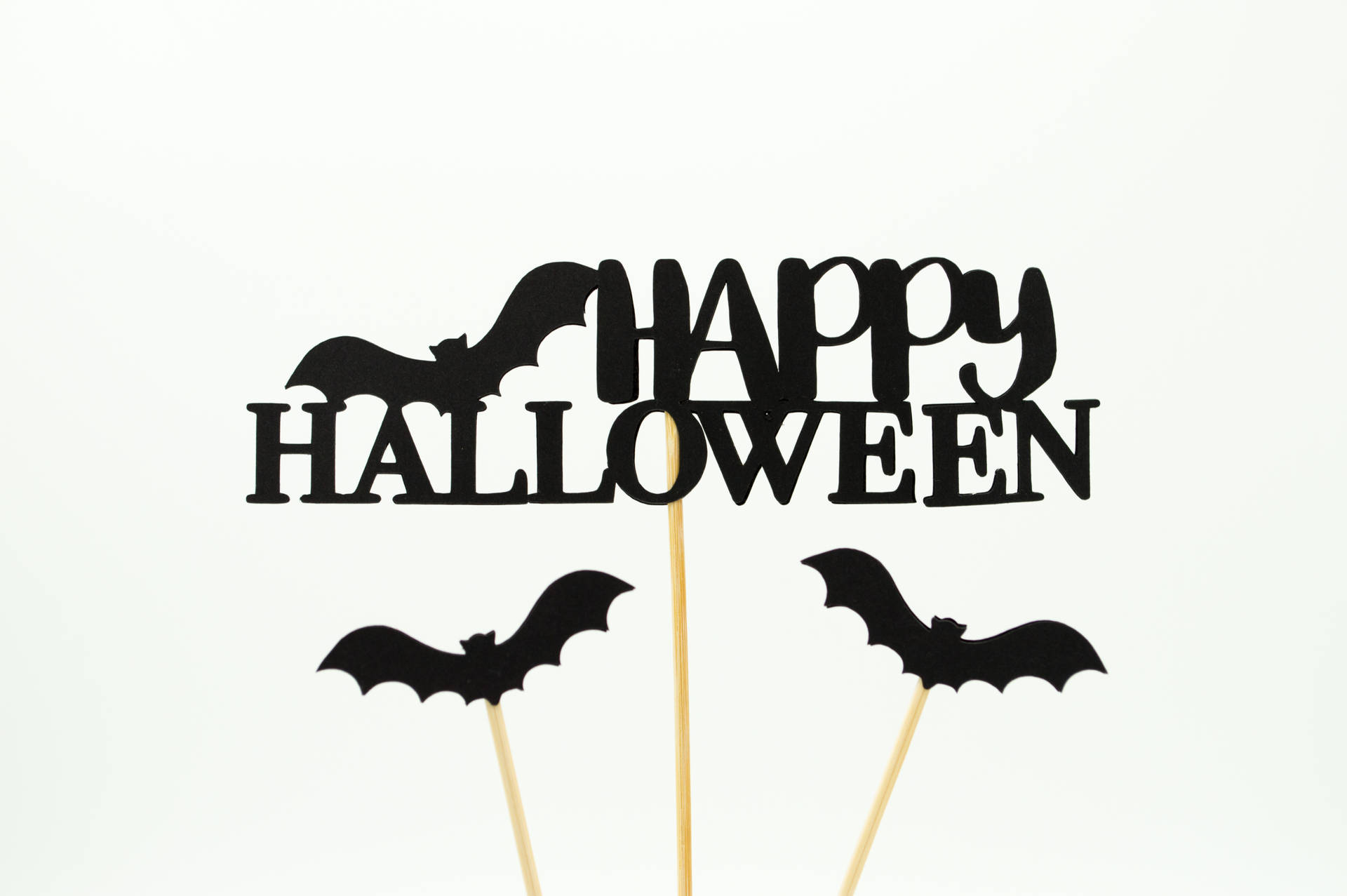 Happy Halloween Bat Sticks Background