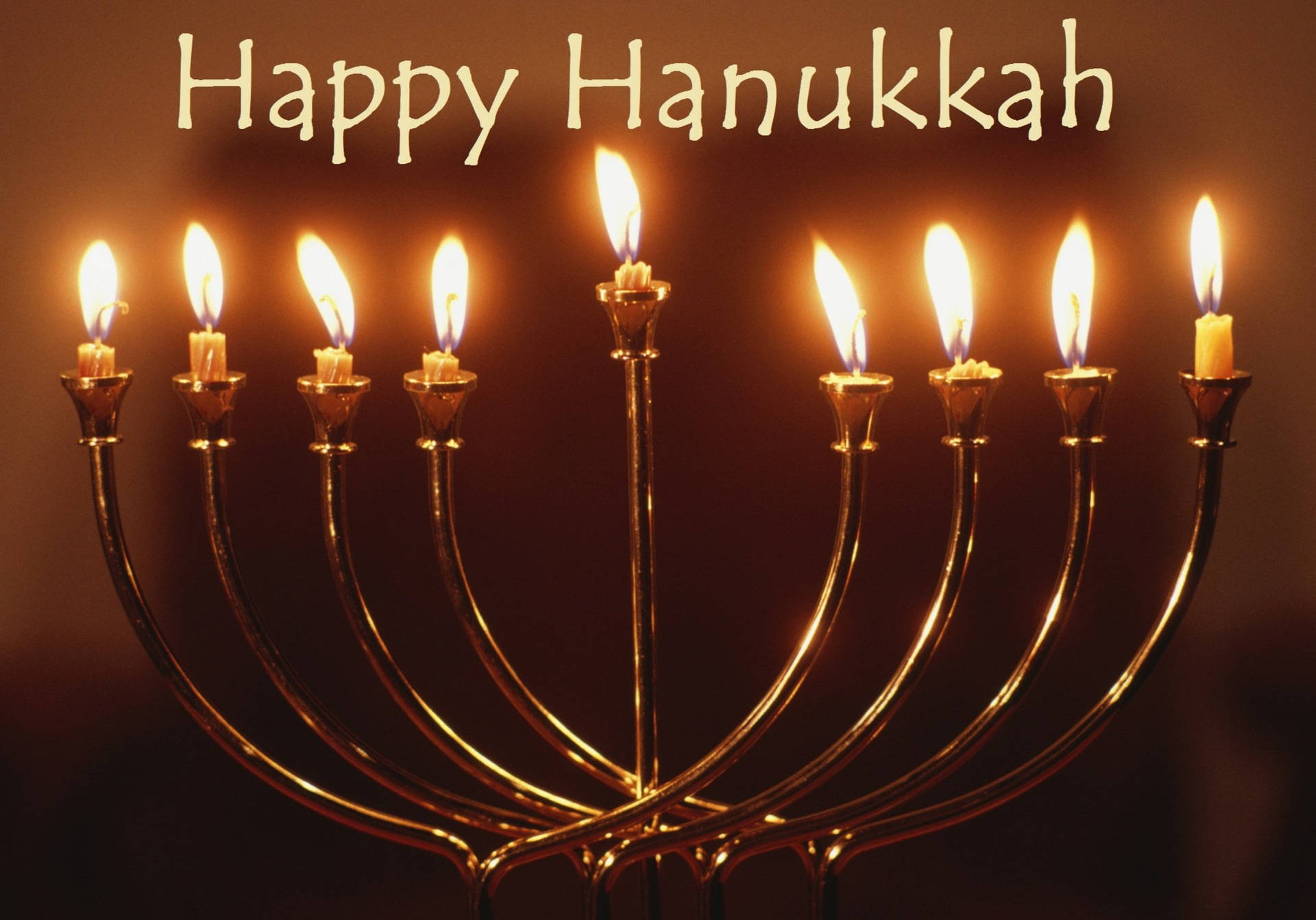 Happy Hanukkah Candelabrum Background