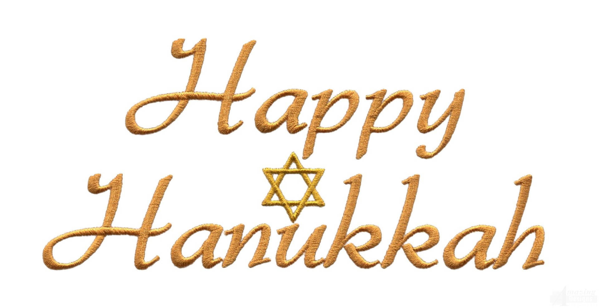 Happy Hanukkah Embroidery Background