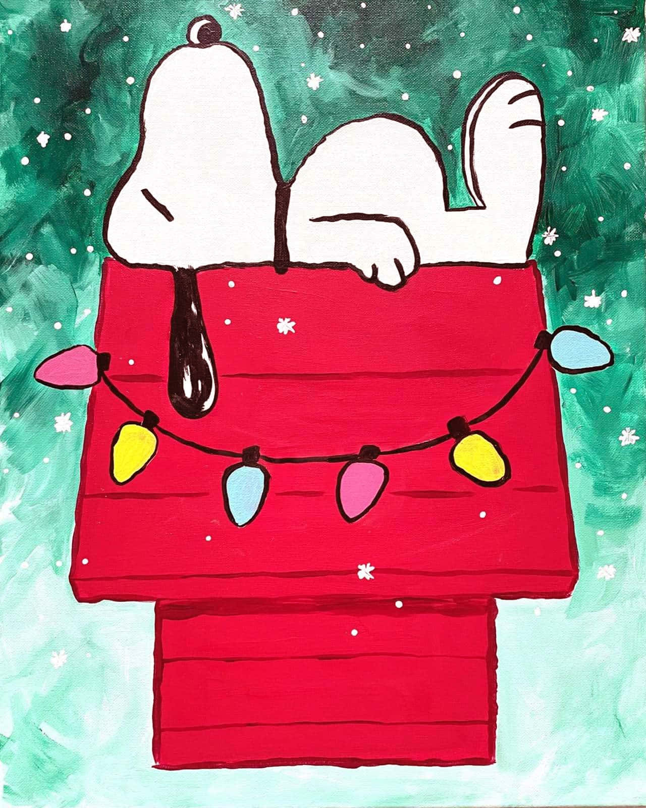 Happy Holidays! Snoopy And Friends Celebrate Christmas Background