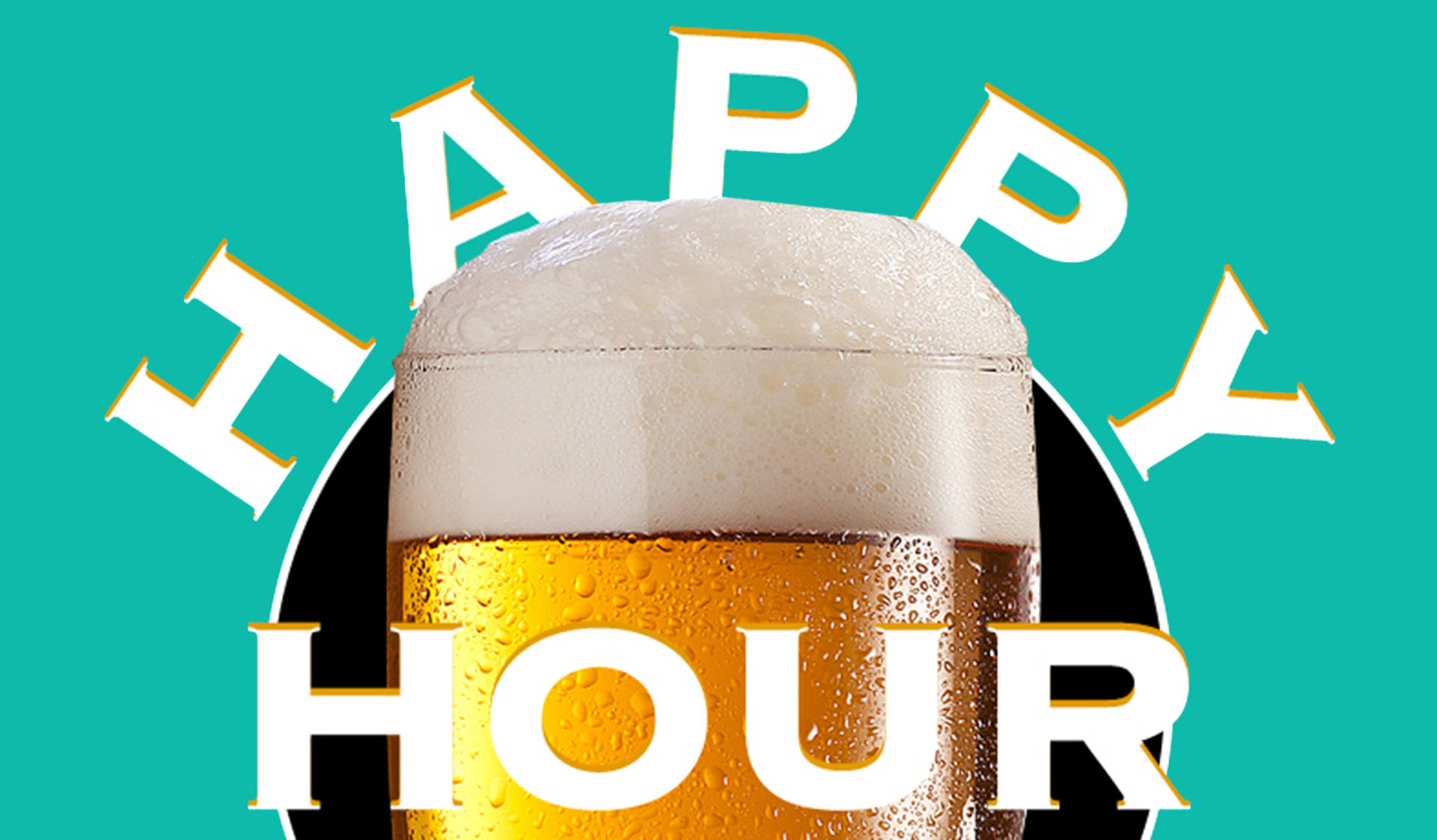 Happy Hour Beer Graphic Art Background
