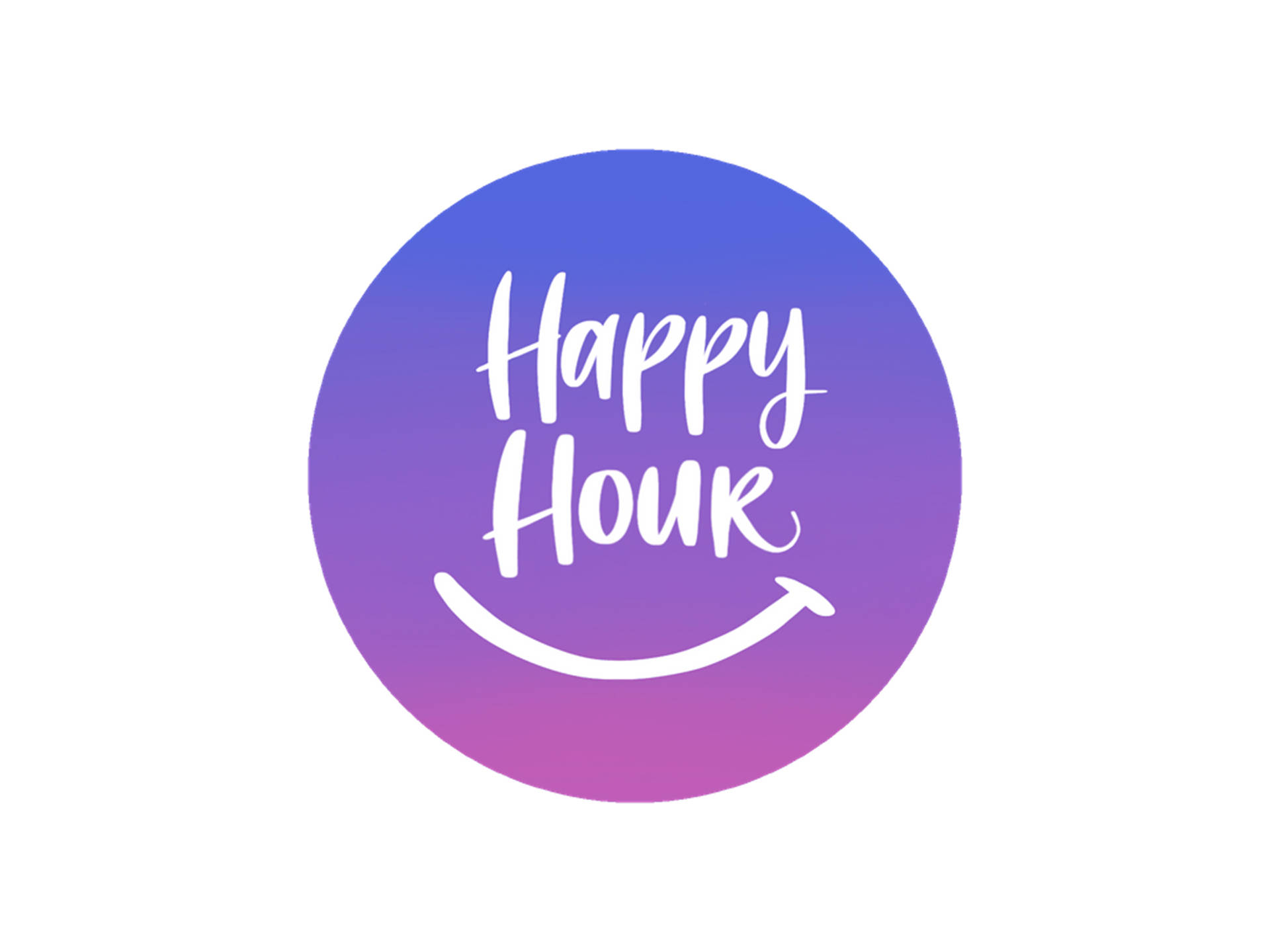 Happy Hour Circular Icon Background
