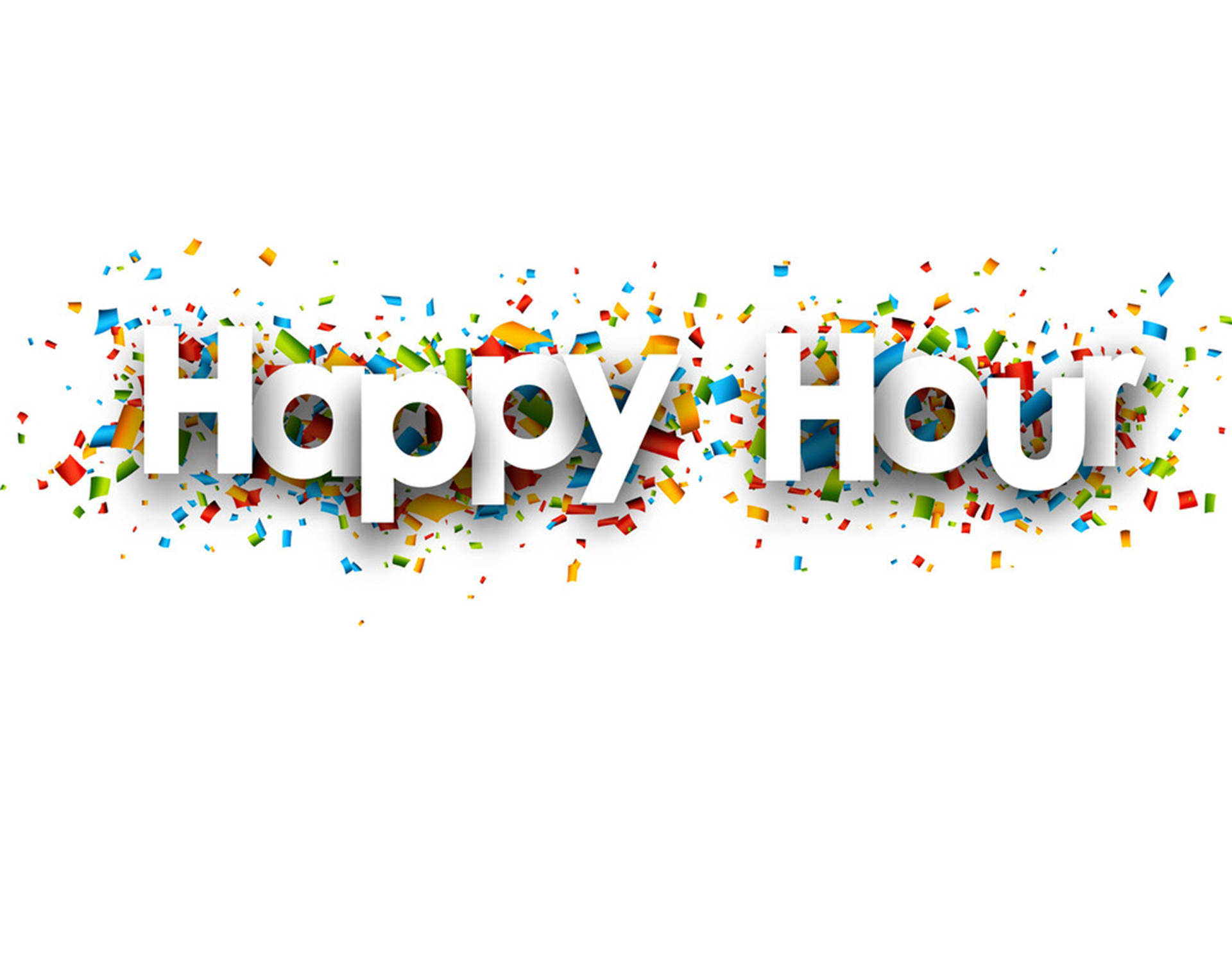 Happy Hour Confetti Design Background