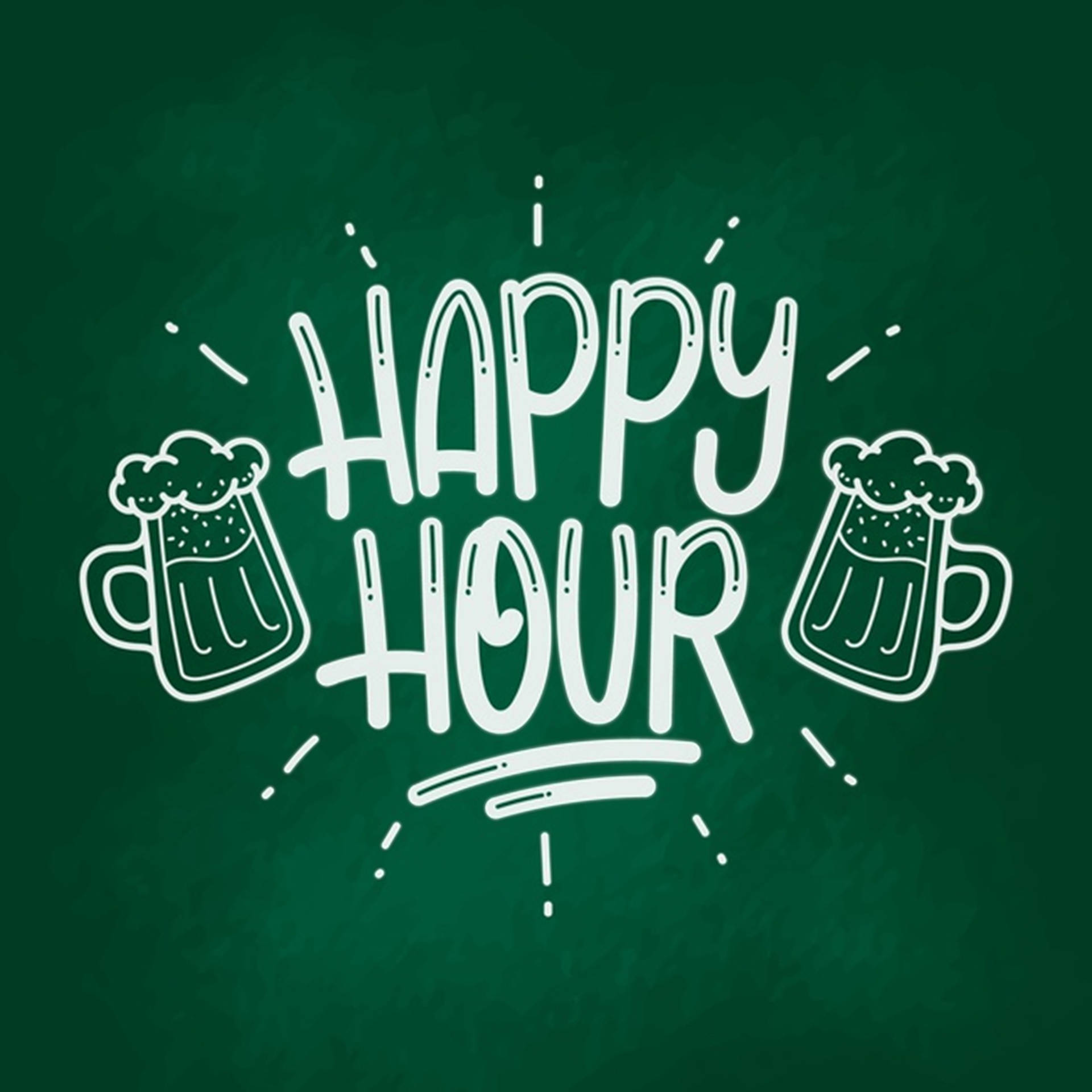 Happy Hour Green Aesthetic Background