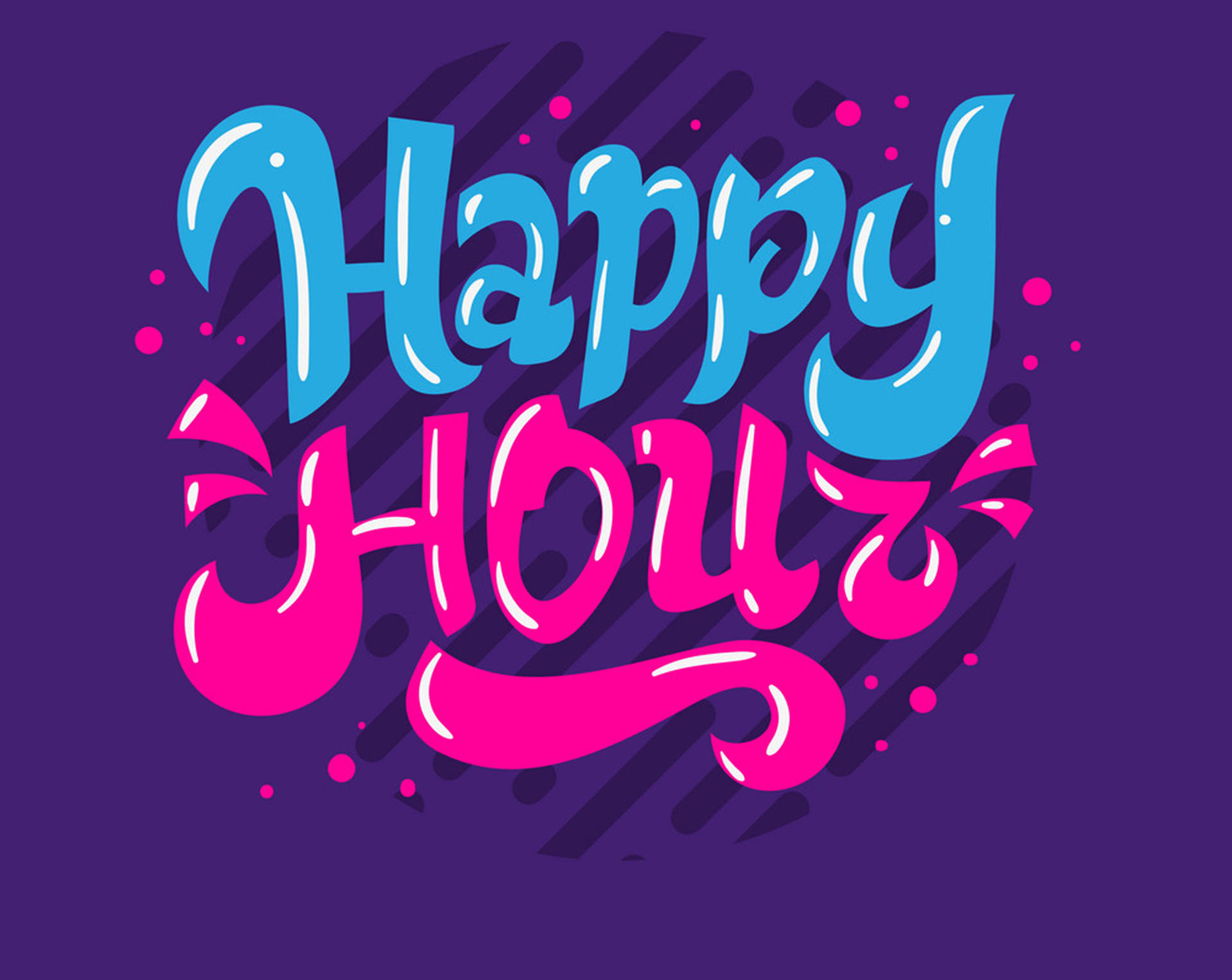Happy Hour Typography Background