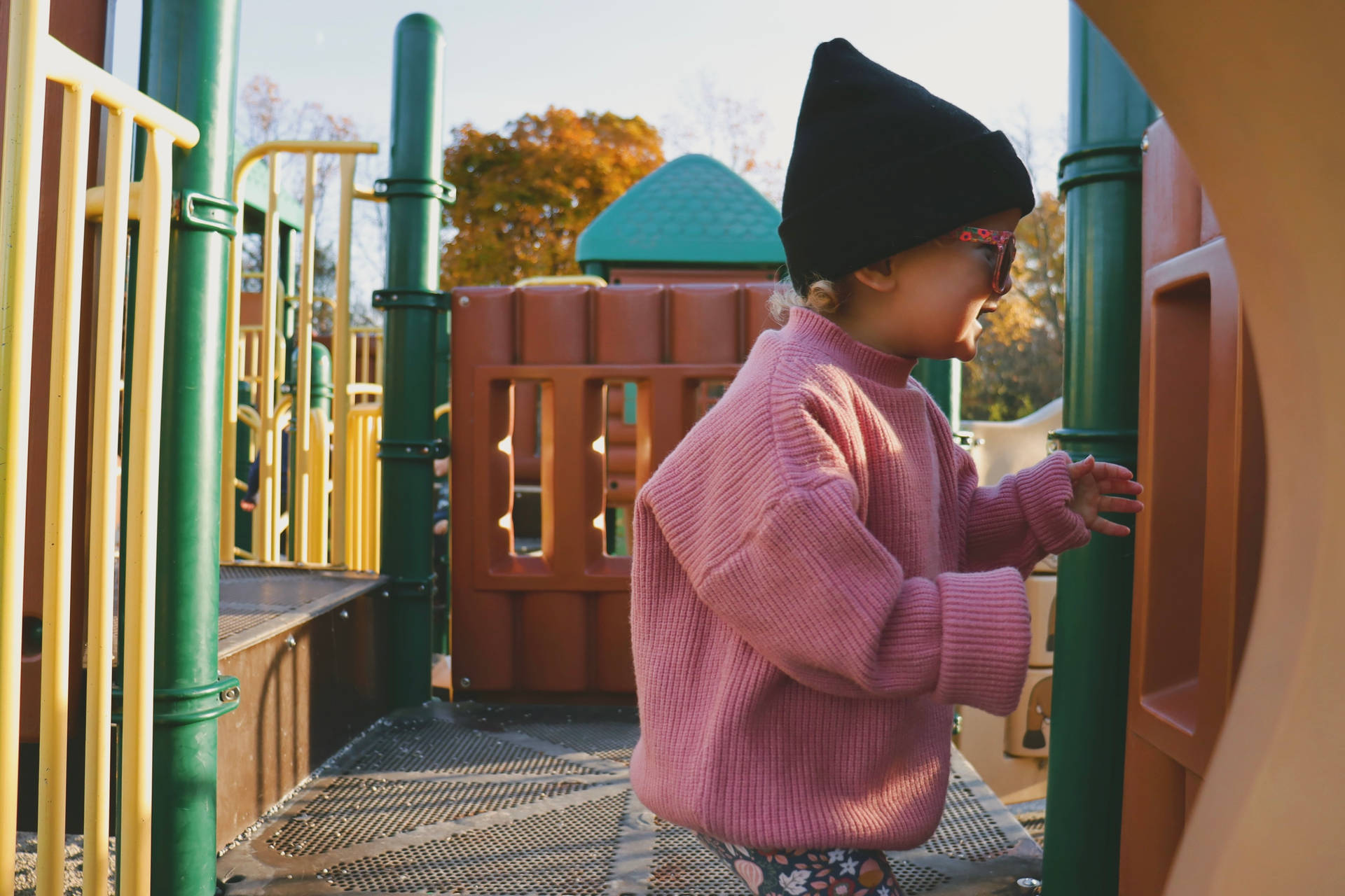 Happy Kid In Playground