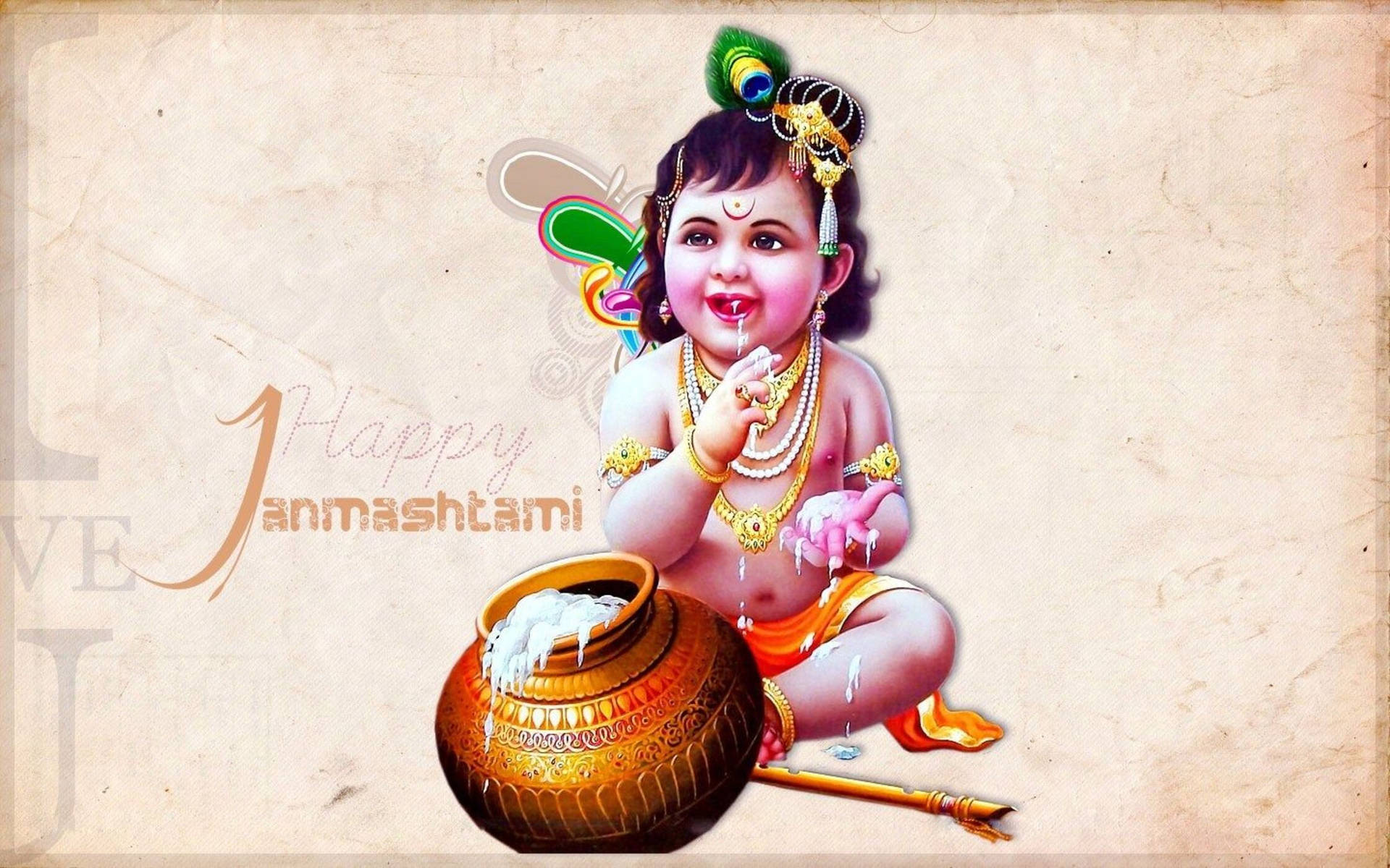 Happy Krishna Janmashtami Background