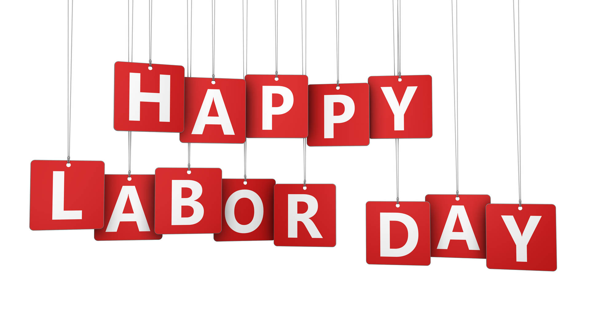 Happy Labor Day Hanging Words Background