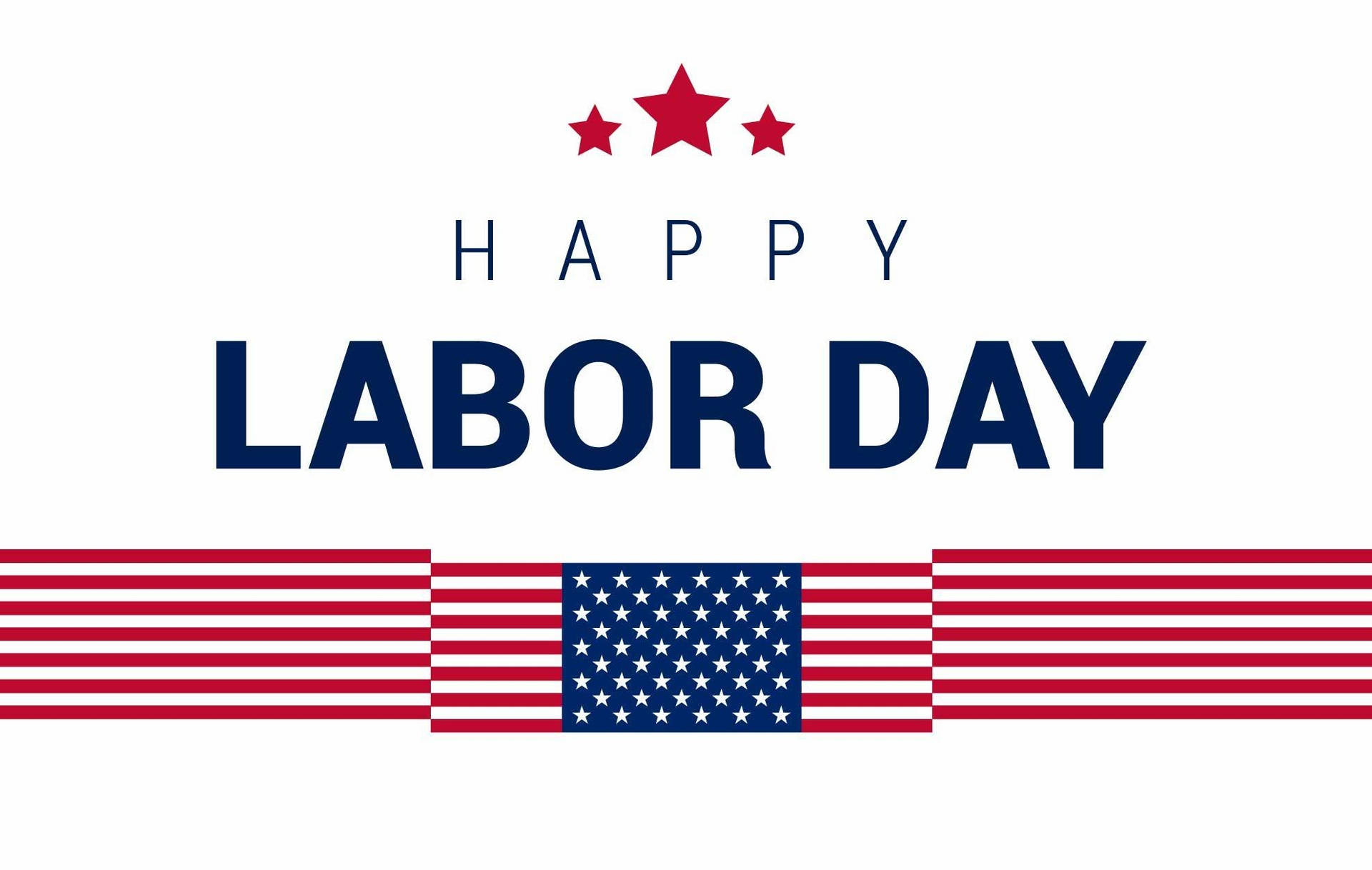 Happy Labor Day In White Background