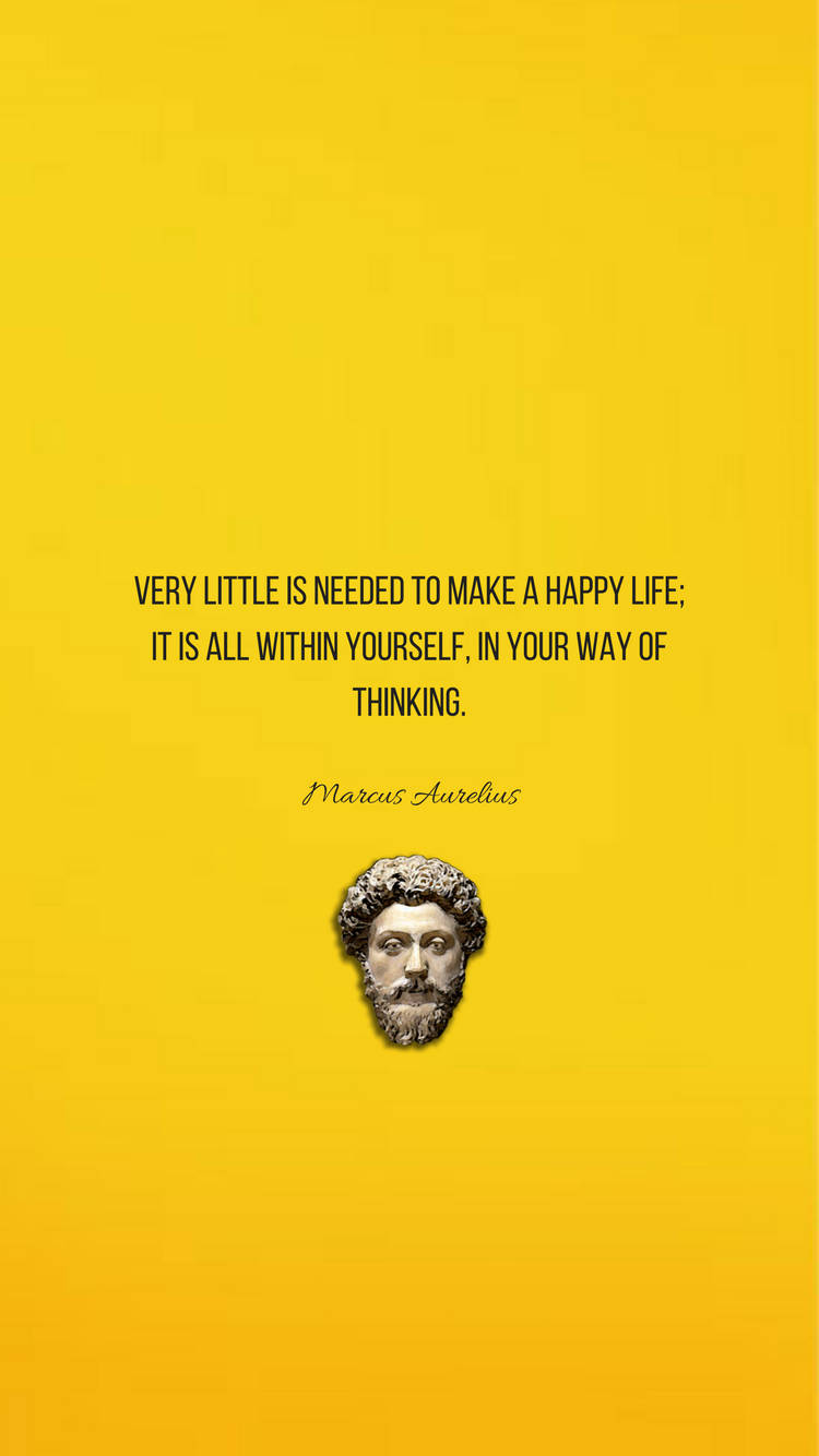 Happy Life Stoicism Quote Background