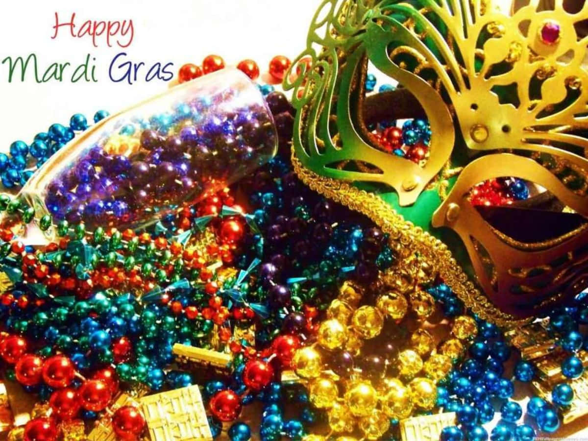Happy Mardi Gras Greeting Card By Sarah Mcdonald