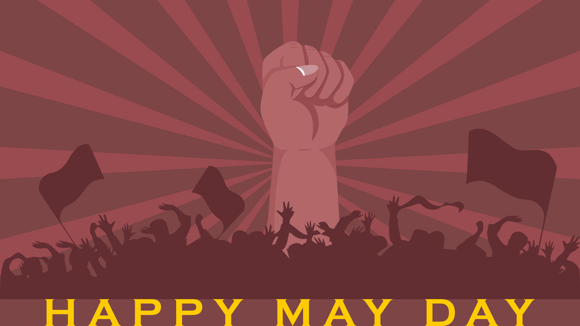 Happy May Day Holiday Background