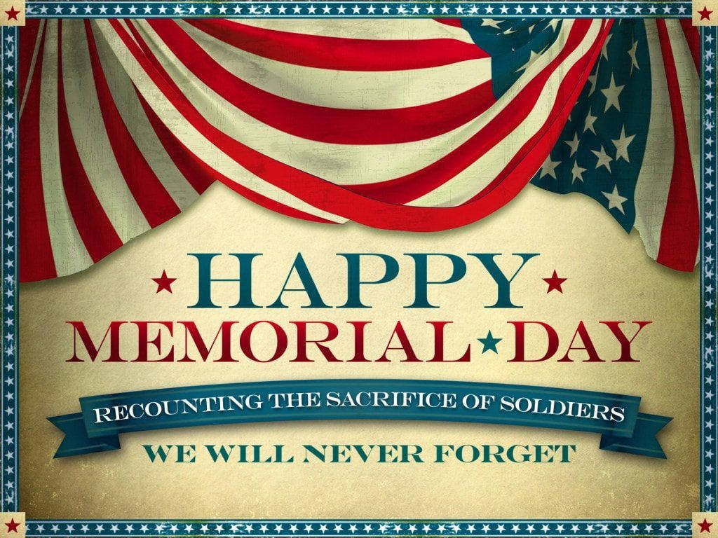 Happy Memorial Day Vintage Poster Background