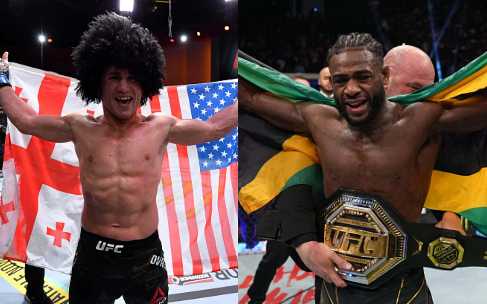Happy Merab Dvalishvili And Aljamain Sterling Background