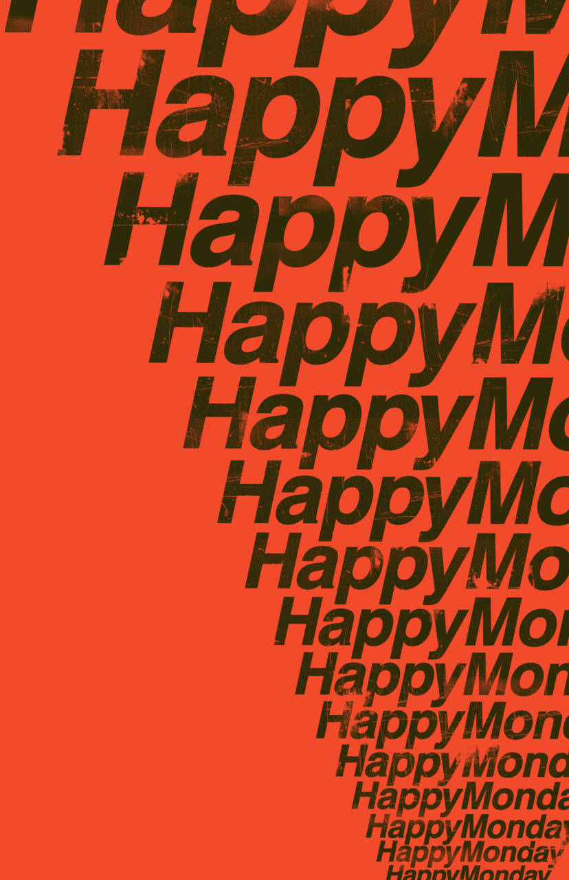 Happy Monday Word Art Background